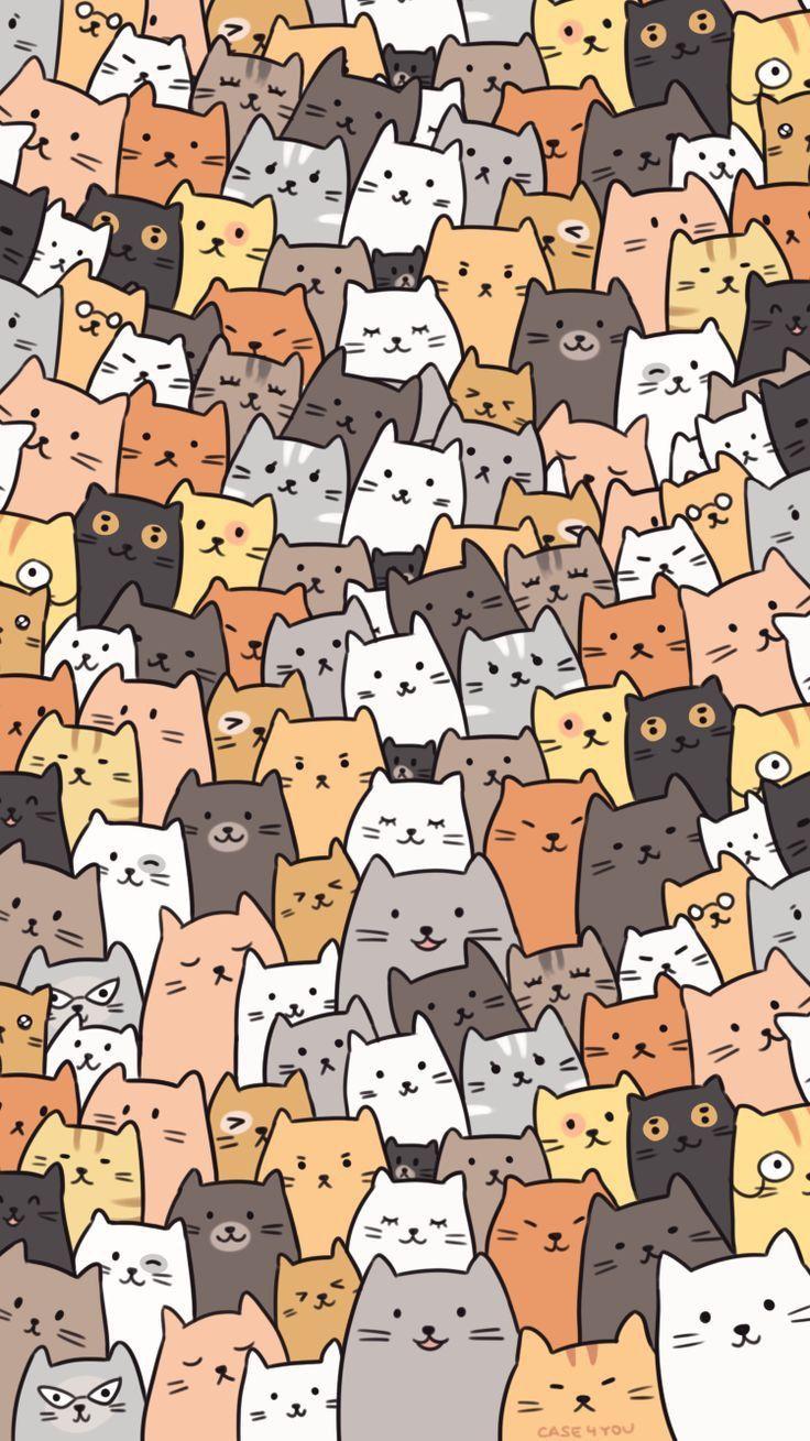Doodle Cat Wallpaper