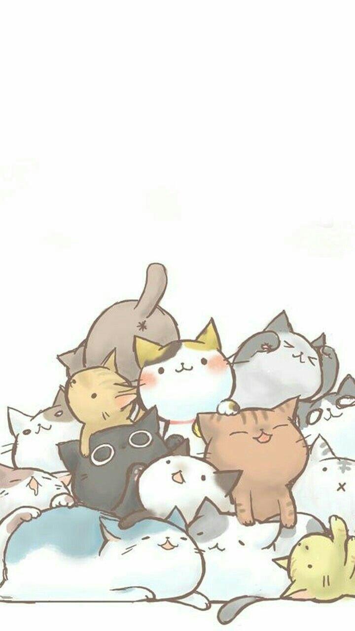 Cute Cat Drawings Wallpaper