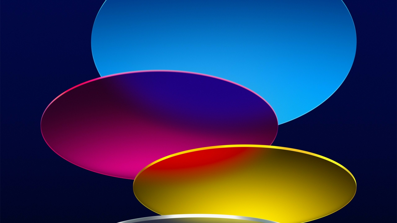 iPadOS 16 abstract colorful circles wallpaper background