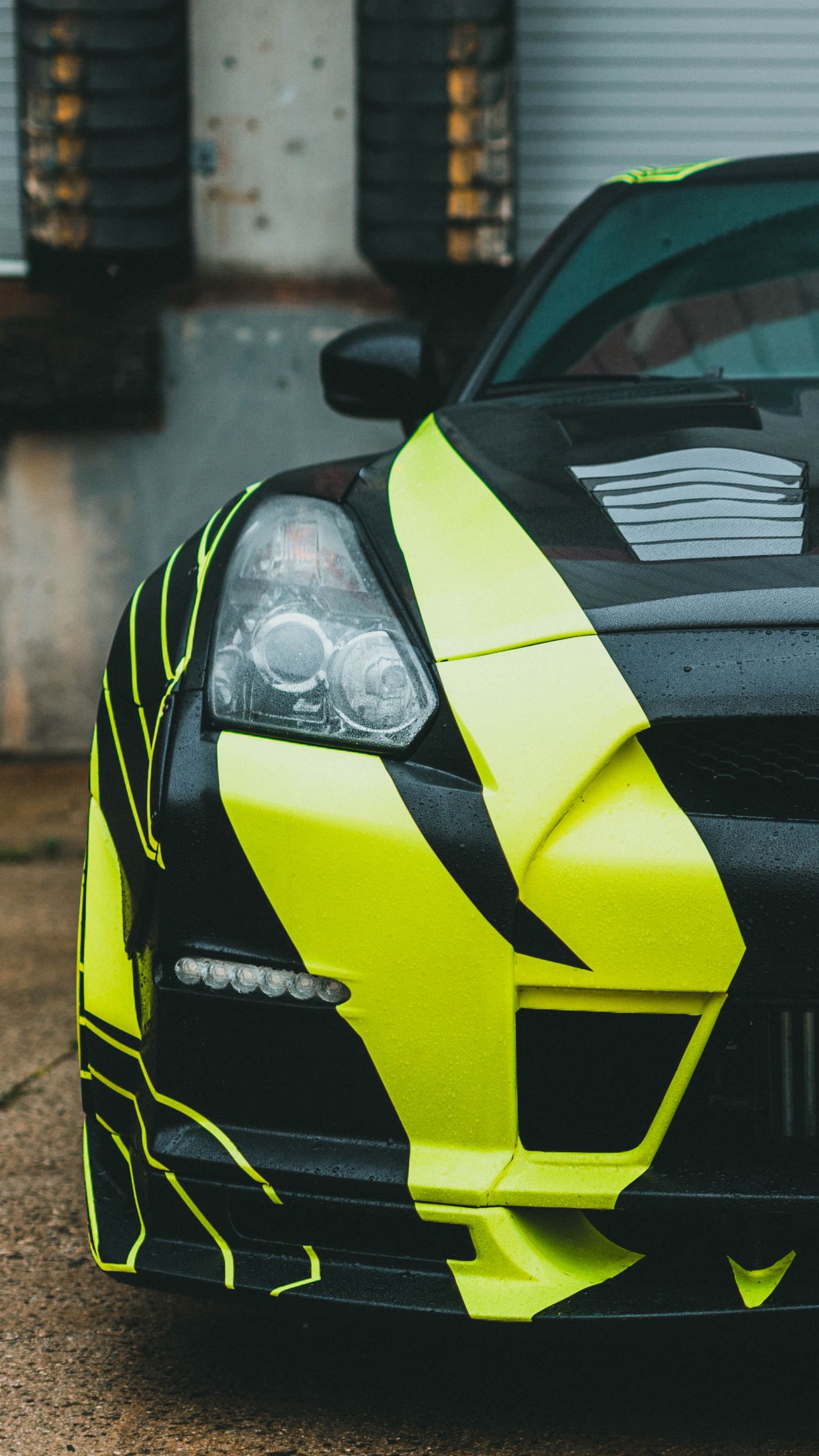 Download Wallpaper 1350x2400 Nissan Gt R, Nissan, Car, Green, Black Iphone 8+/7+/6s+/for Parallax HD Background