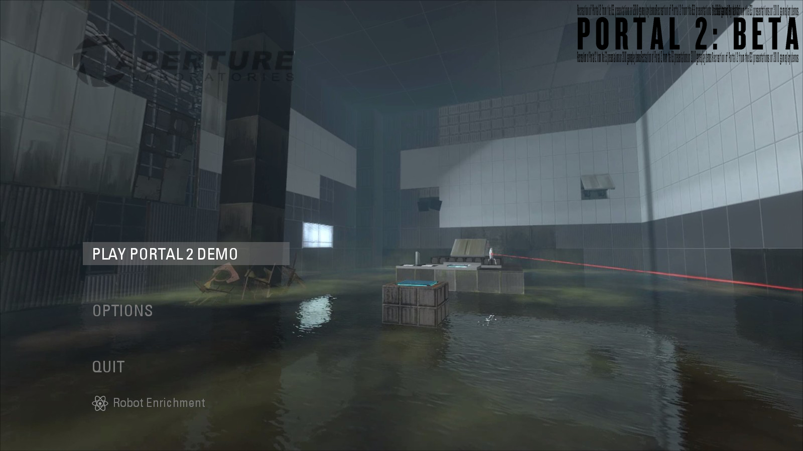 Main Menu │Background 1 image 2: Demo mod for Portal 2