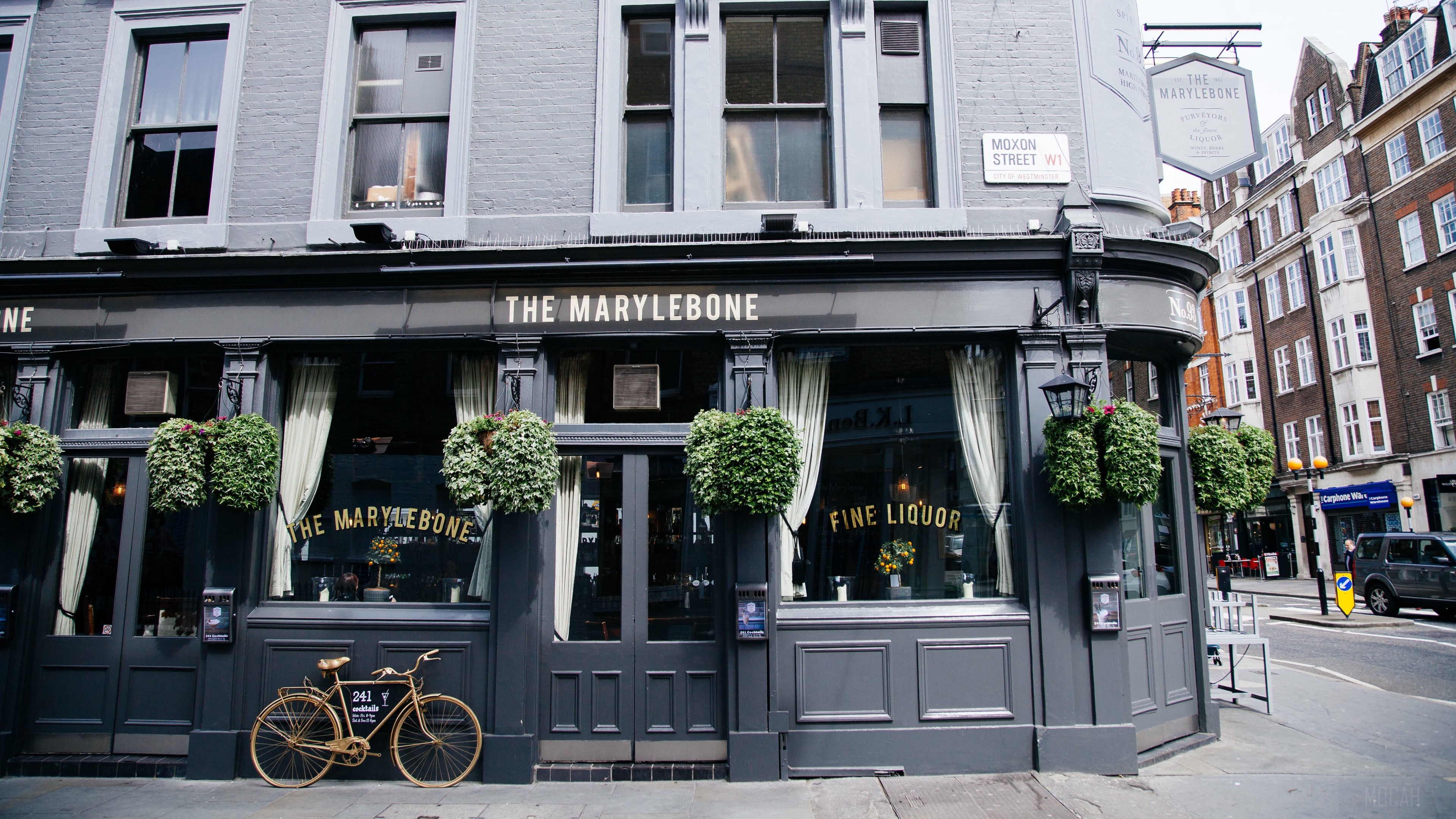 cafe, building, street 4k Gallery HD Wallpaper