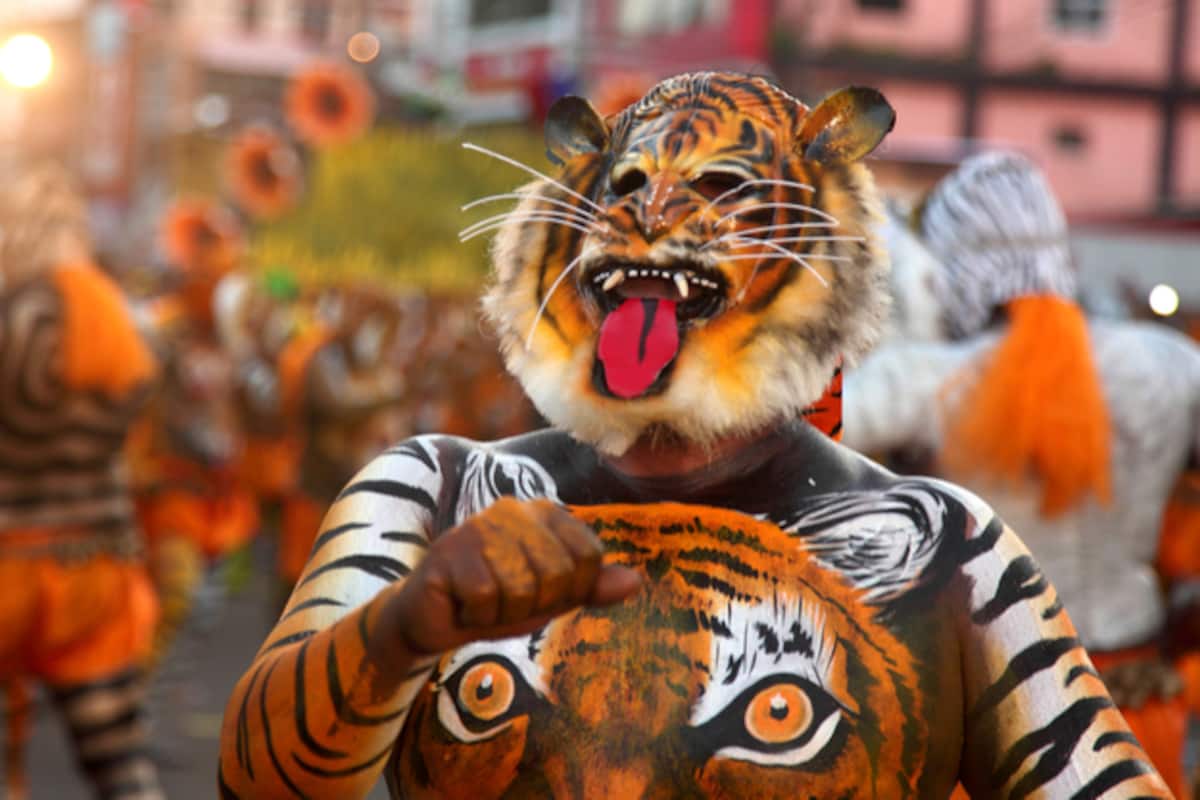 Puli Kali 2017: Image of the Wild Tiger Dance in Thrissur