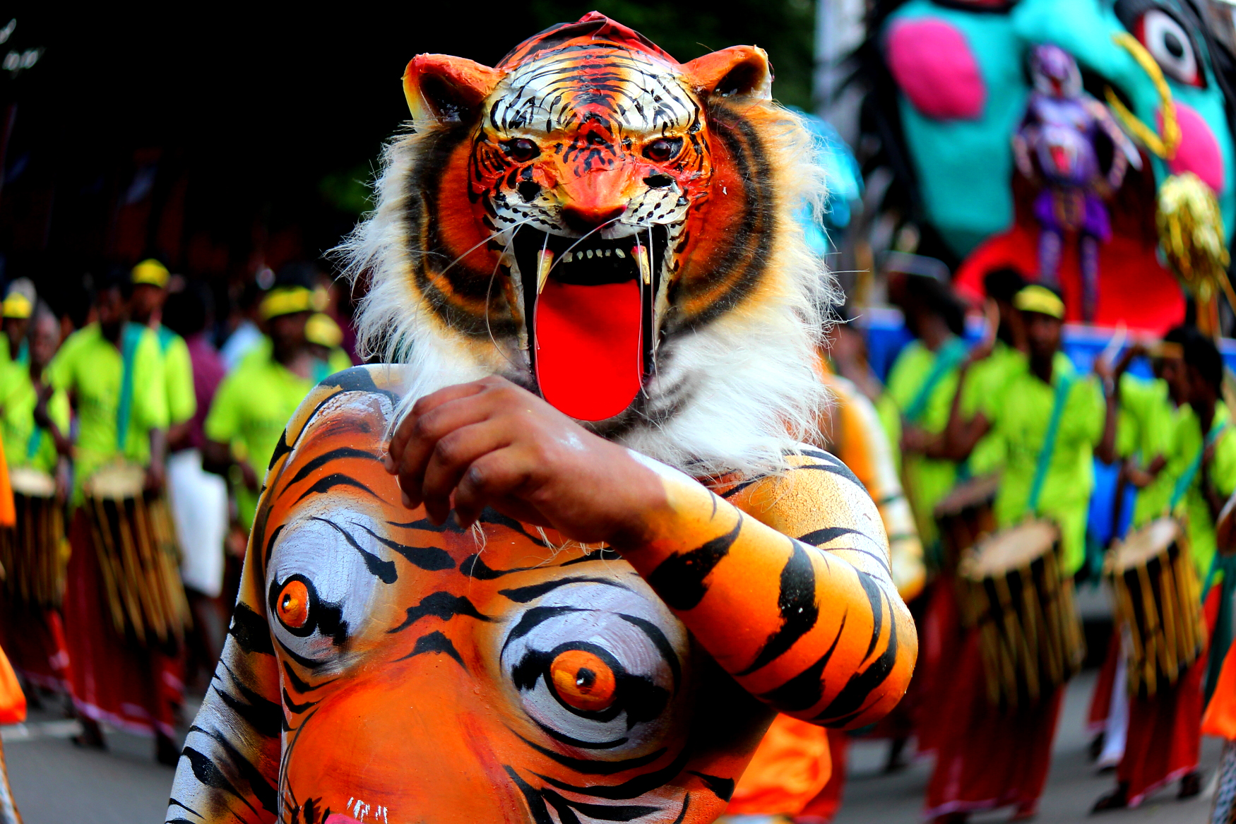 Pulikali from gods own country., Photo By LIBIN OLAPRATH, Tamron Challenge 2014