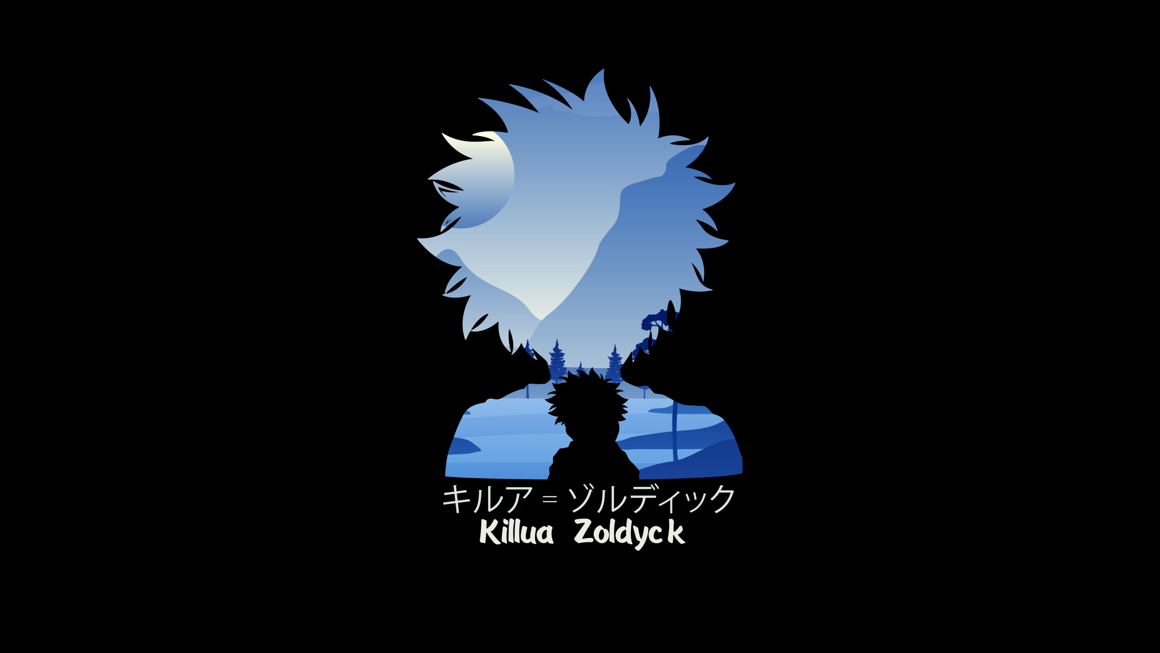 Killua Zoldyck Wallpaper 4K, Hunter x Hunter, Black background