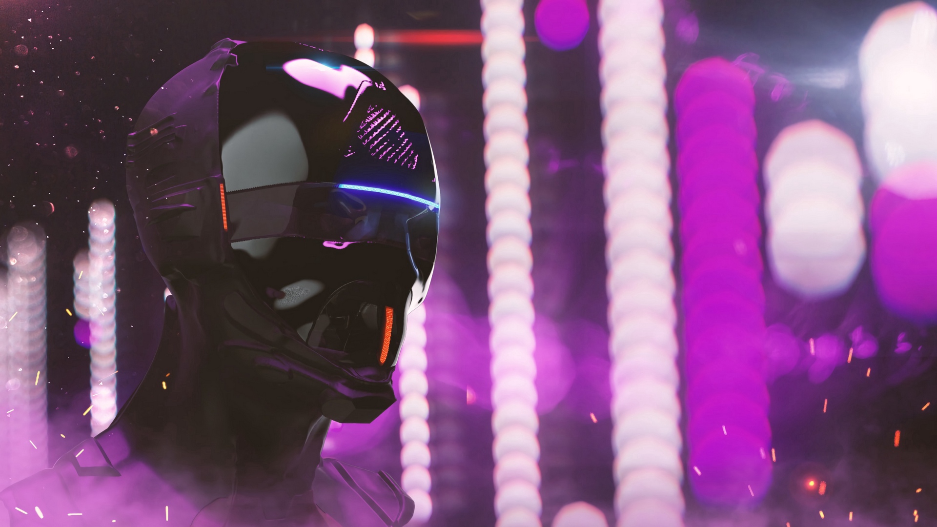Cyberpunk Mask Wallpaper