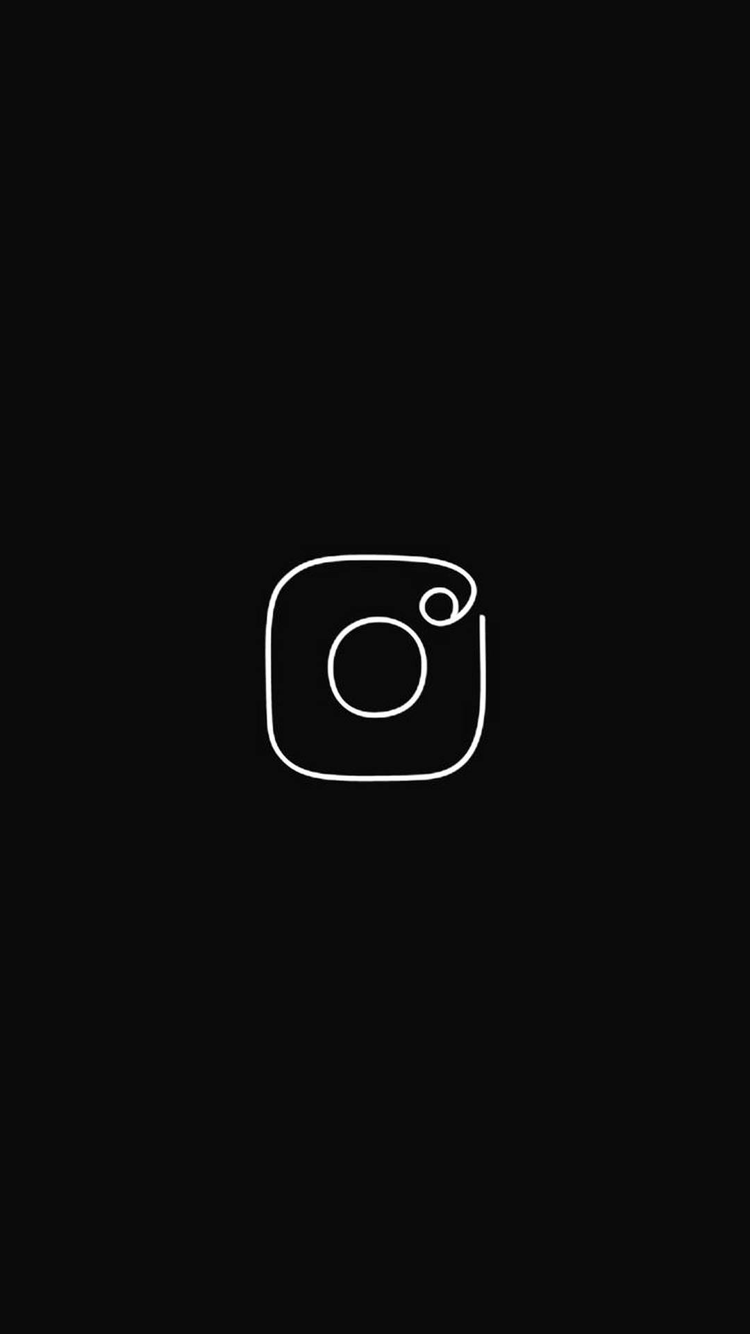 Download Black Minimalist Instagram Icon Wallpaper