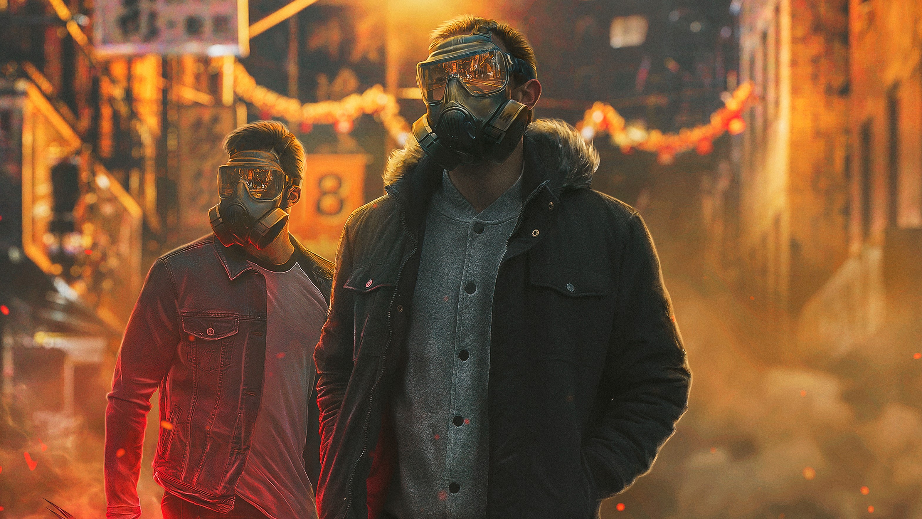 Wallpaper / cyberpunk, mask, artist, artwork, digital art, hd, behance, 4k free download