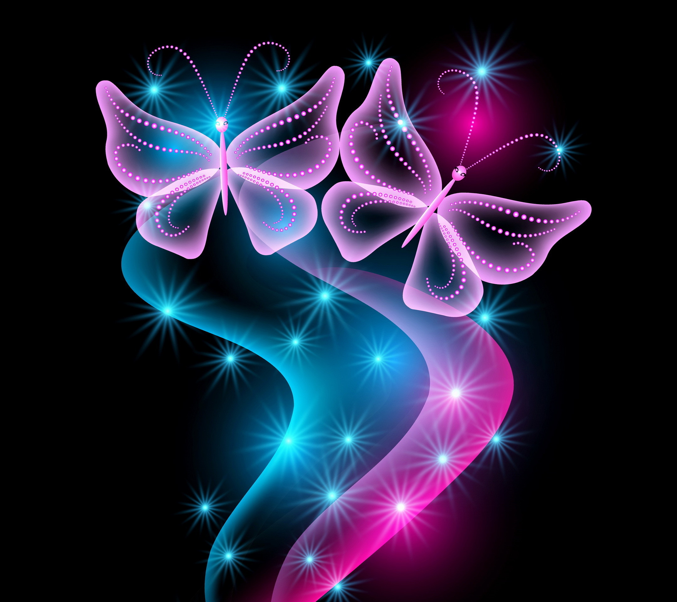 Free butterfly wallpaper for kindle fire HD, pink, sparkle