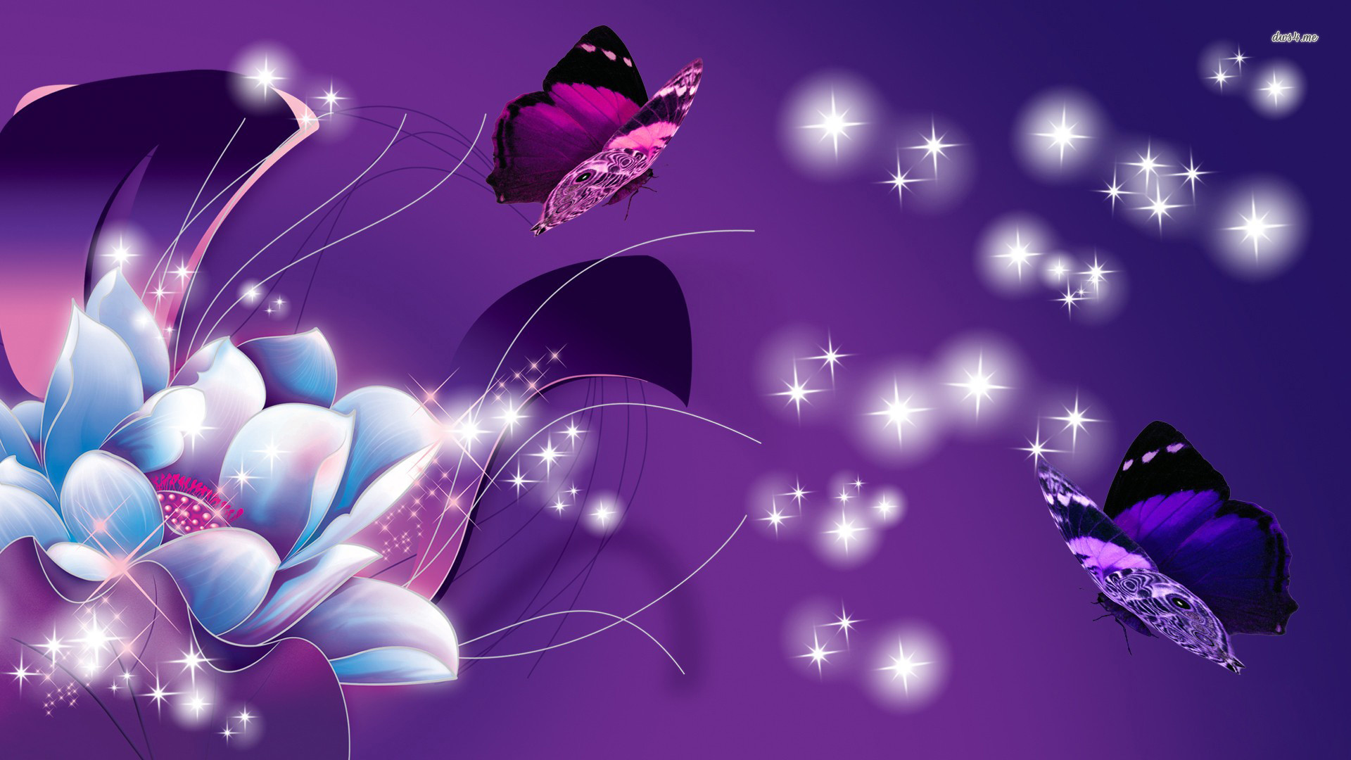 Purple Butterfly Background