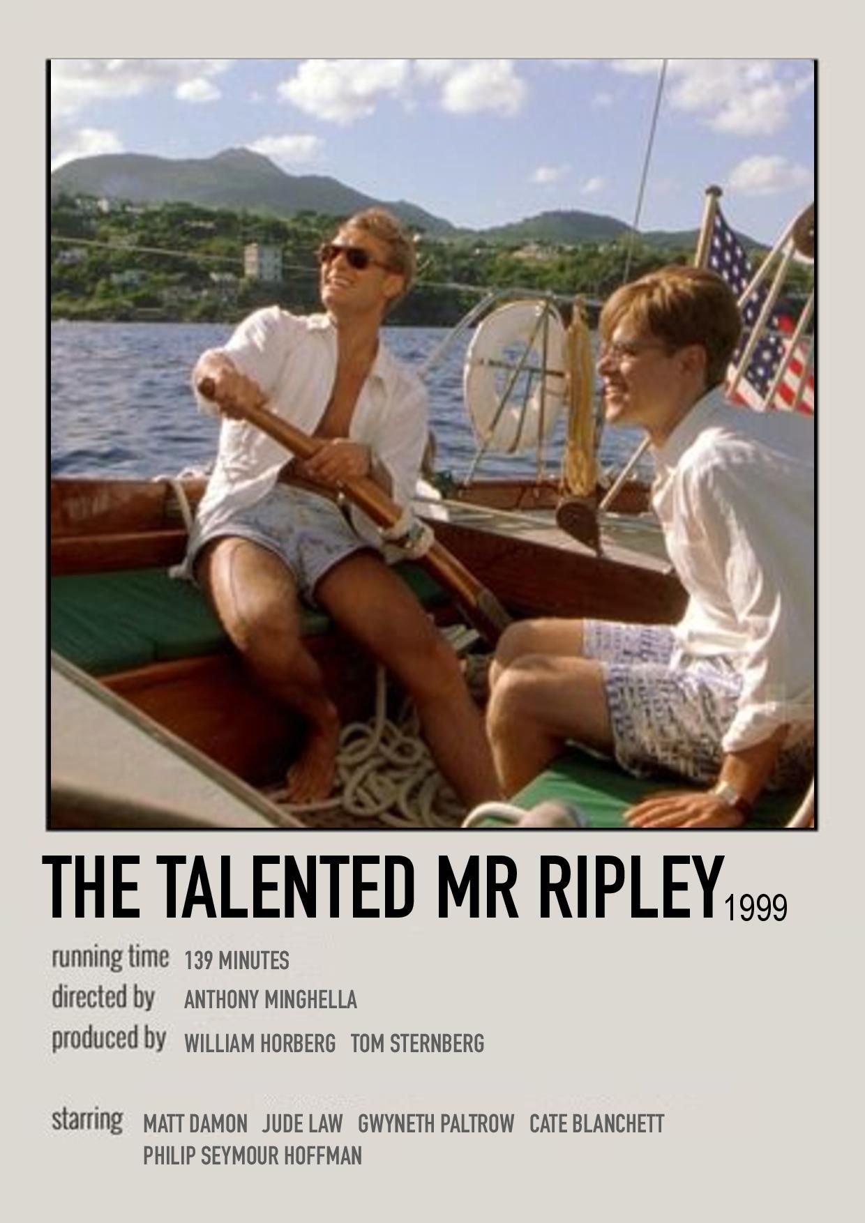 the talented mr ripley polaroid poster. Movie posters minimalist, Film posters minimalist, Movie prints
