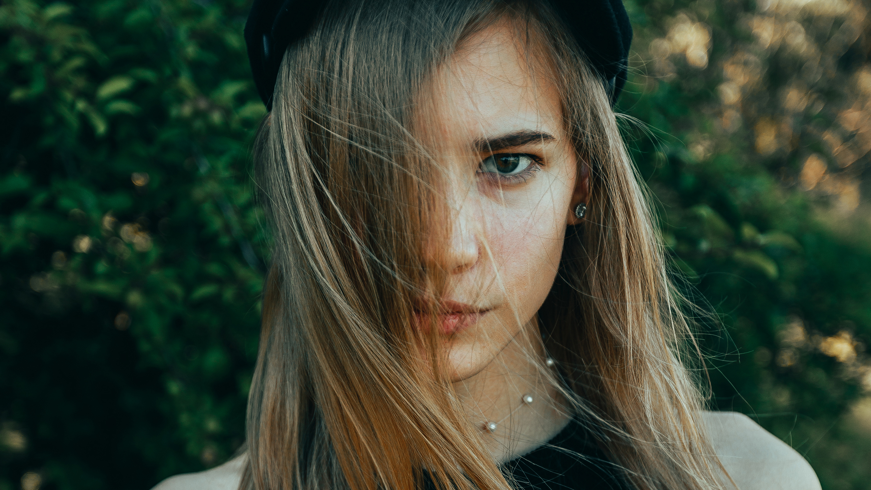 Portrait Women Model Face Self Portraits Wallpaper:2812x1581