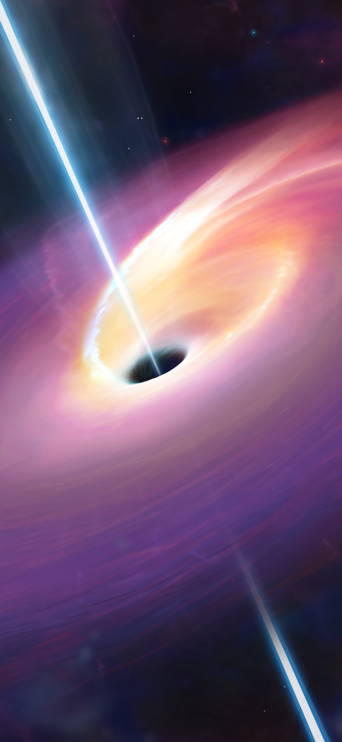 Wallpaper / Sci Fi Black Hole Phone Wallpaper, Quasar, Space, 1170x2532 free download