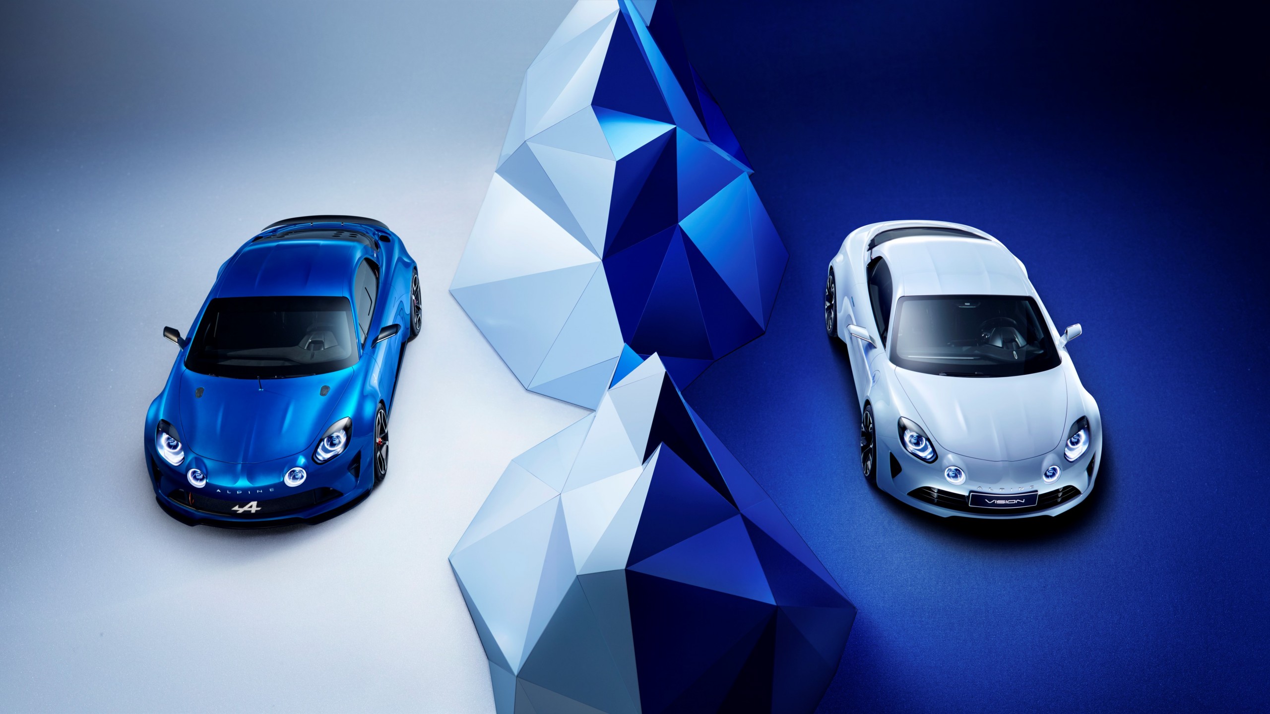 Wallpaper Renault Alpine Vision, Geneva Auto Show 2016, sport car, white, blue, Cars & Bikes