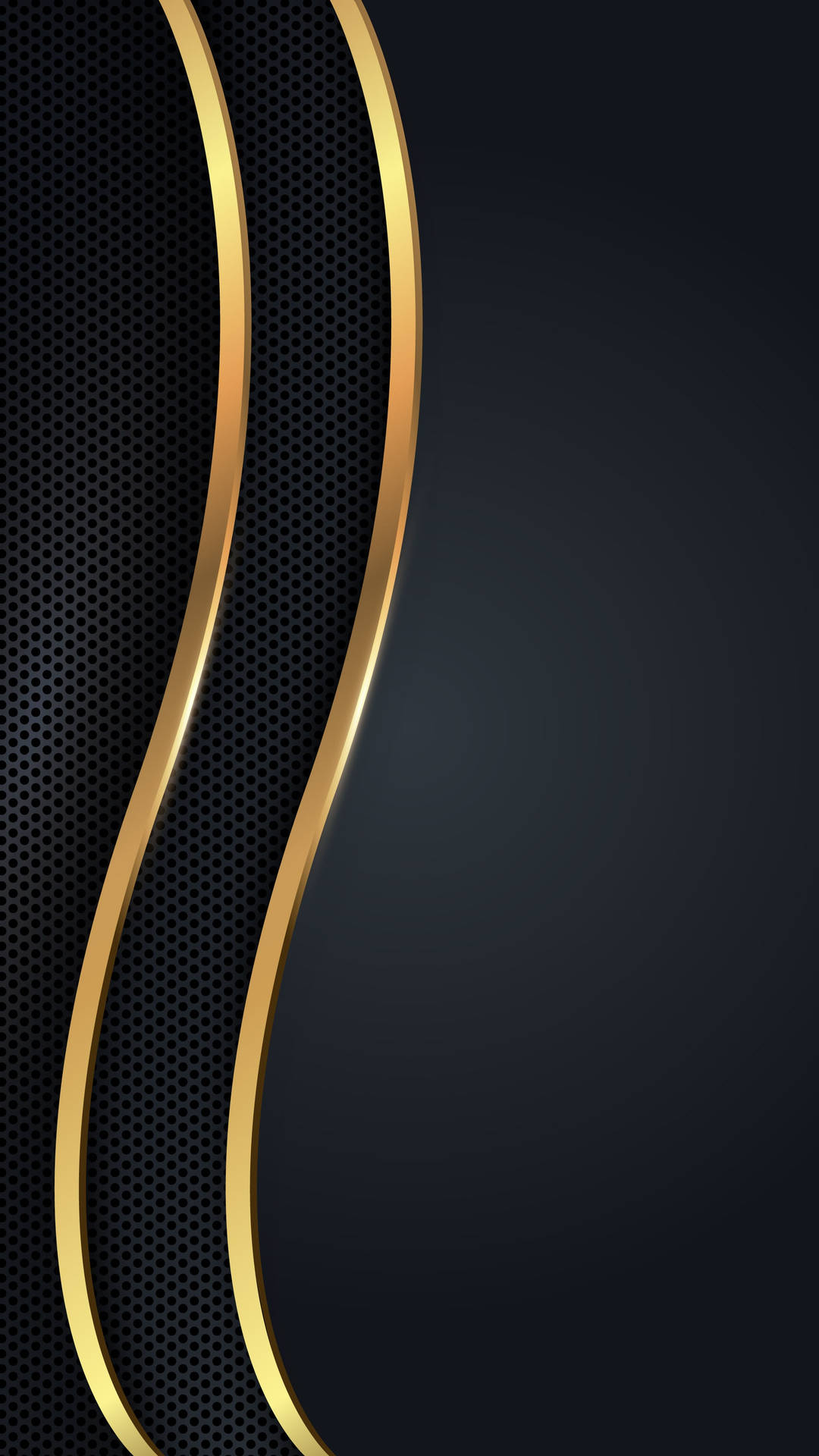 Download Curvy Lines Black And Gold iPhone Wallpaper