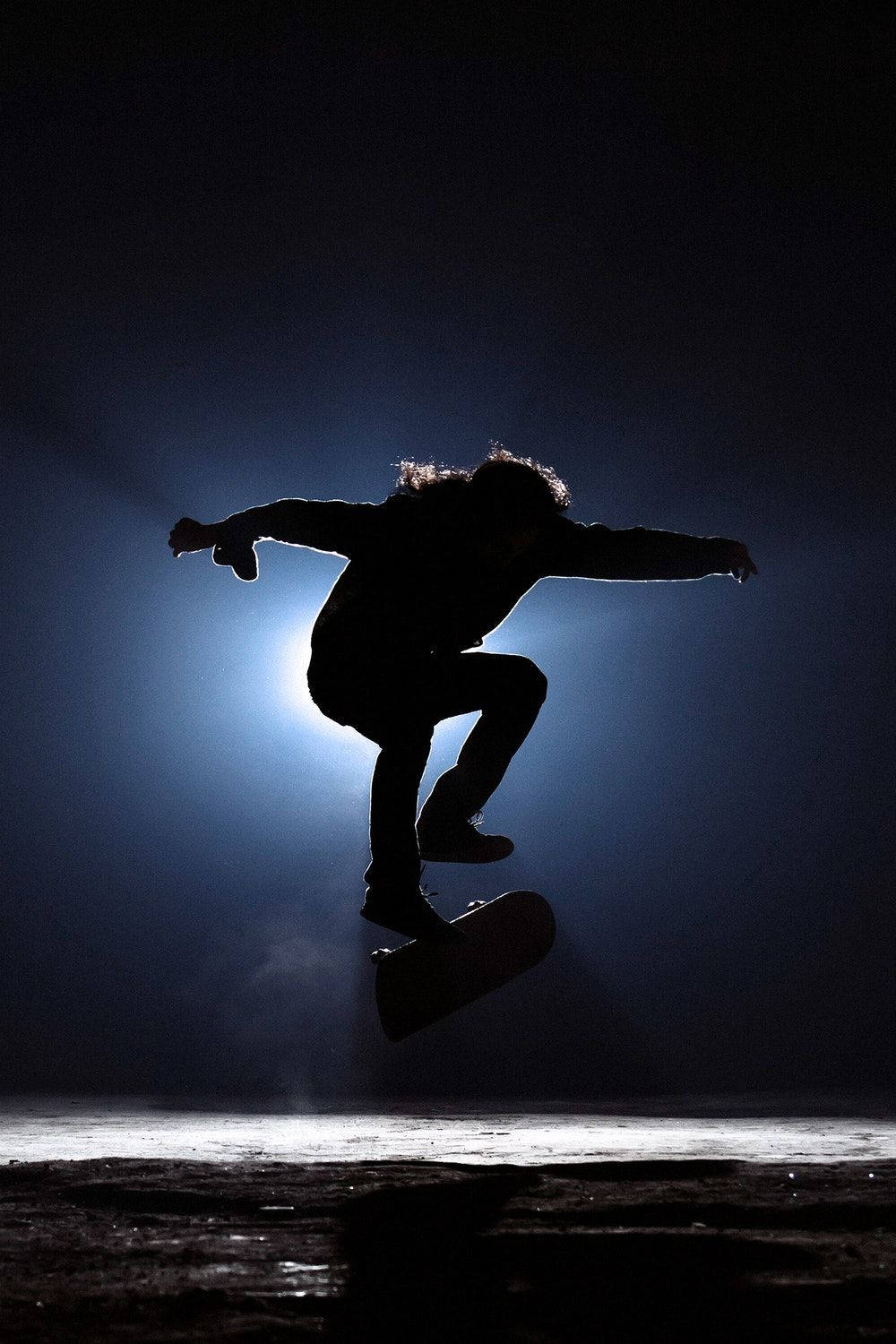 Download Skateboarding Silhouette Sports Mobile Wallpaper