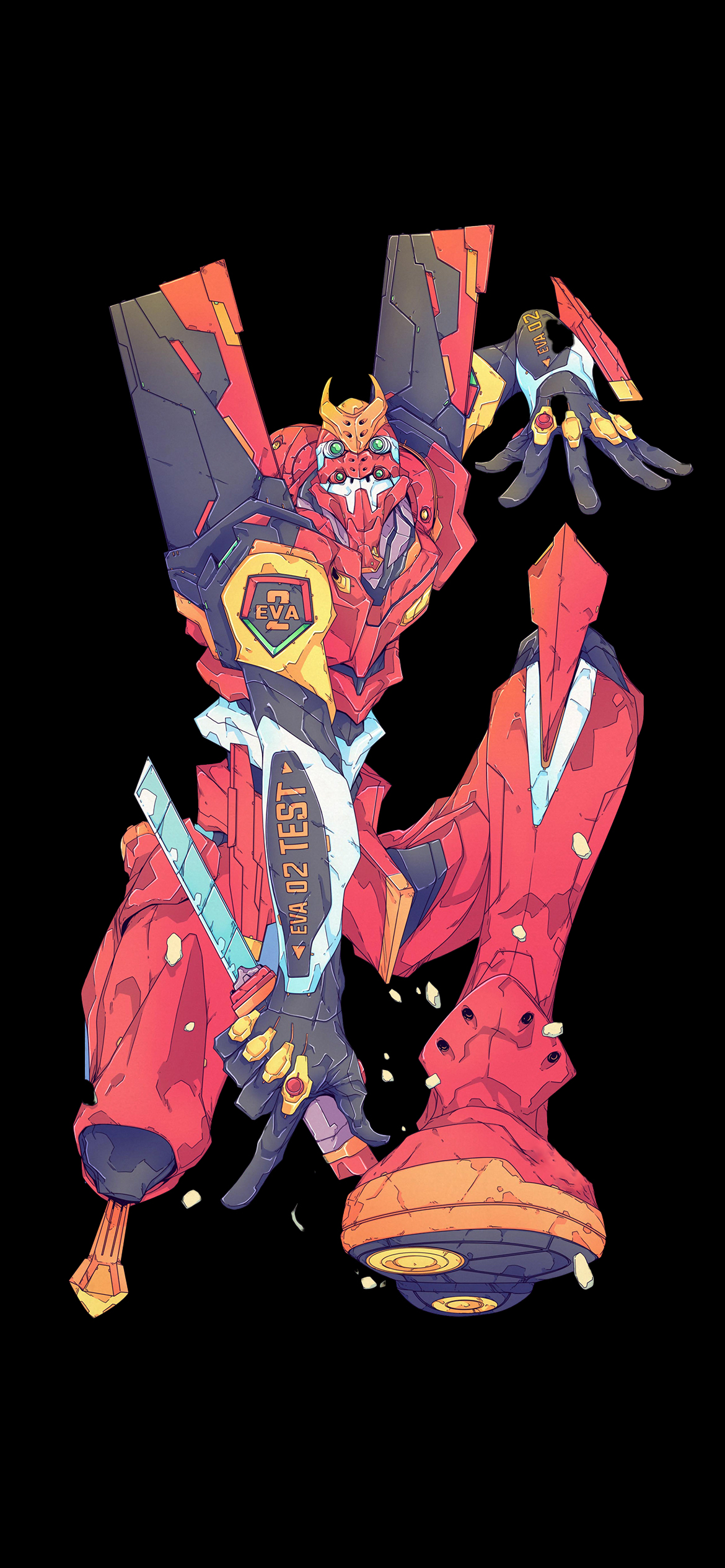 EVA02 Genesis Evangelion background wallpaper for phone