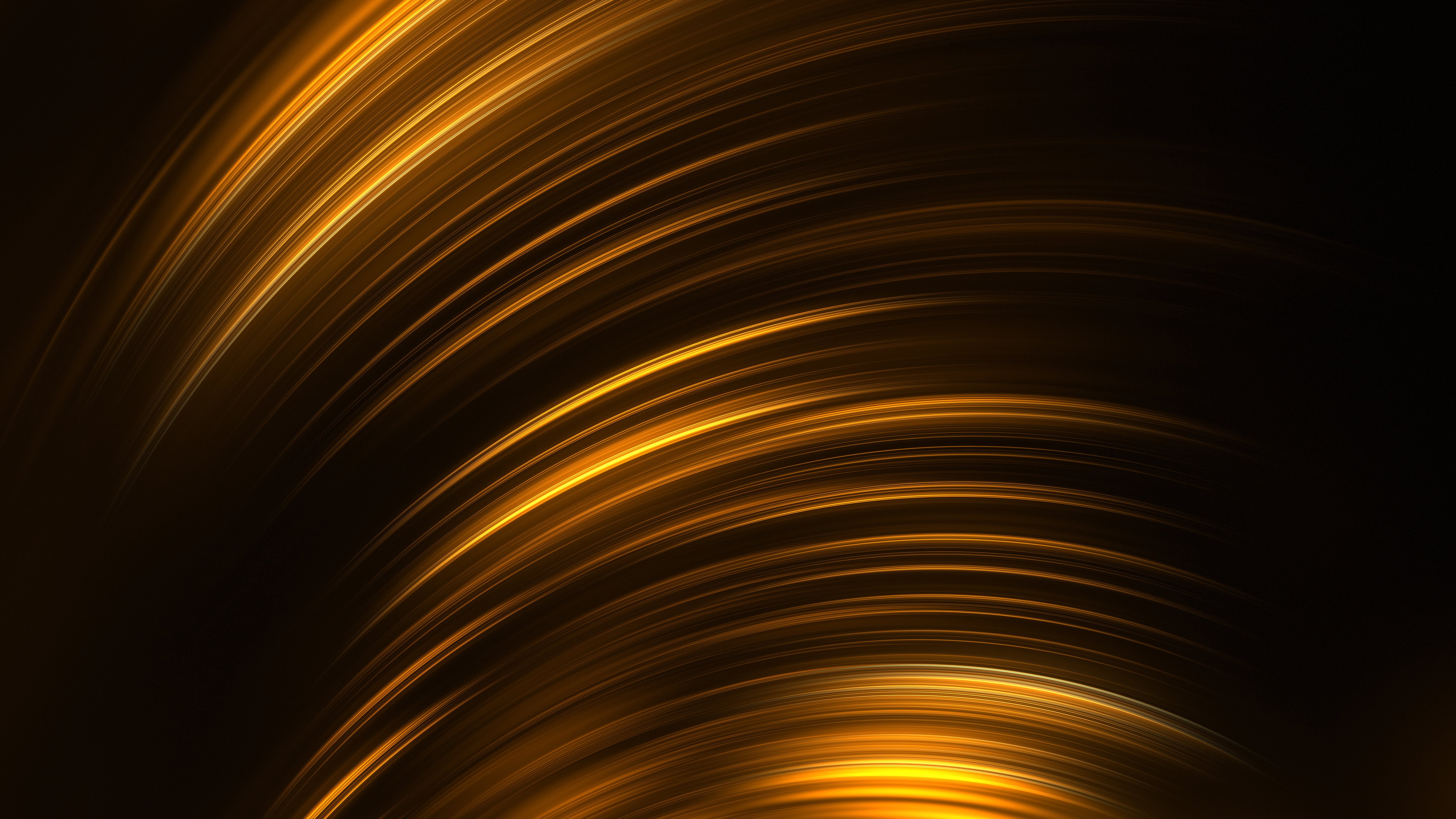gold black lines 3D abstract 5k MacBook Air Wallpaper Download