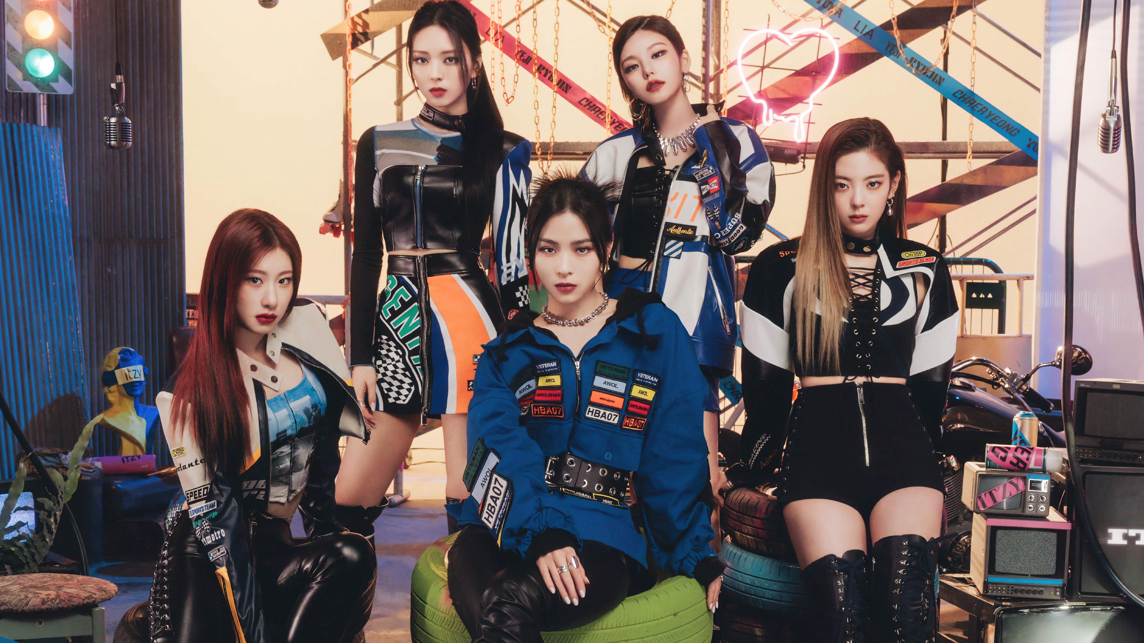 itzy, kpop, voltage, all members, 4k Gallery HD Wallpaper