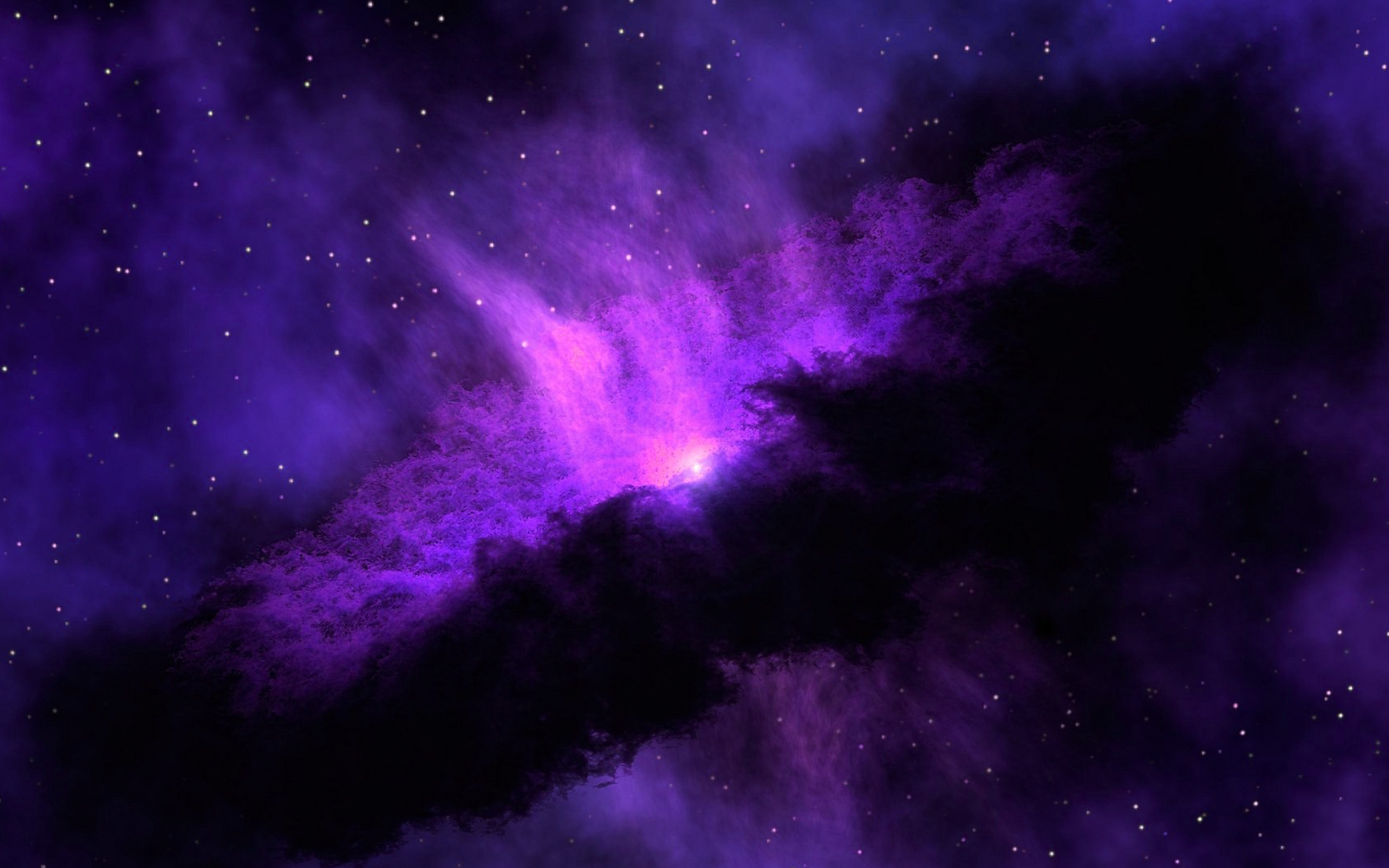 Space Blue Purple Nebula Star Awesome Wallpaper