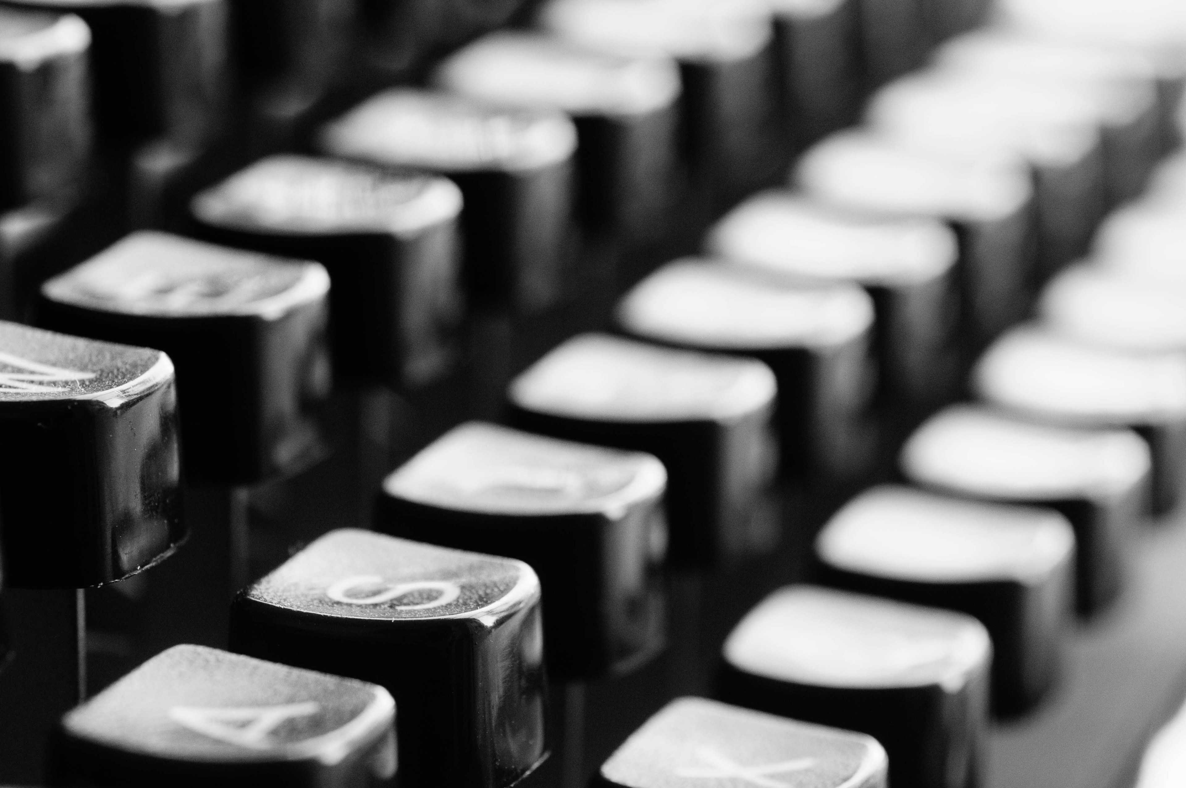 Wallpaper / typewriter keys mechanically letters office 4k wallpaper free download
