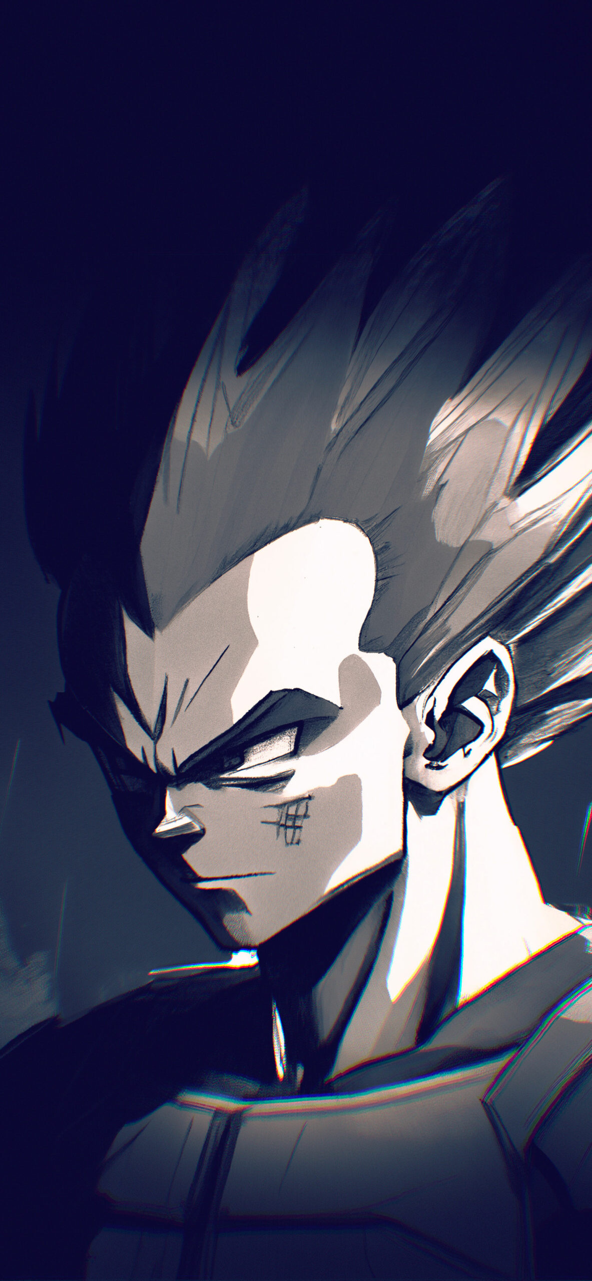 DBZ Vegeta Black and White Wallpaper Ball Wallpaper