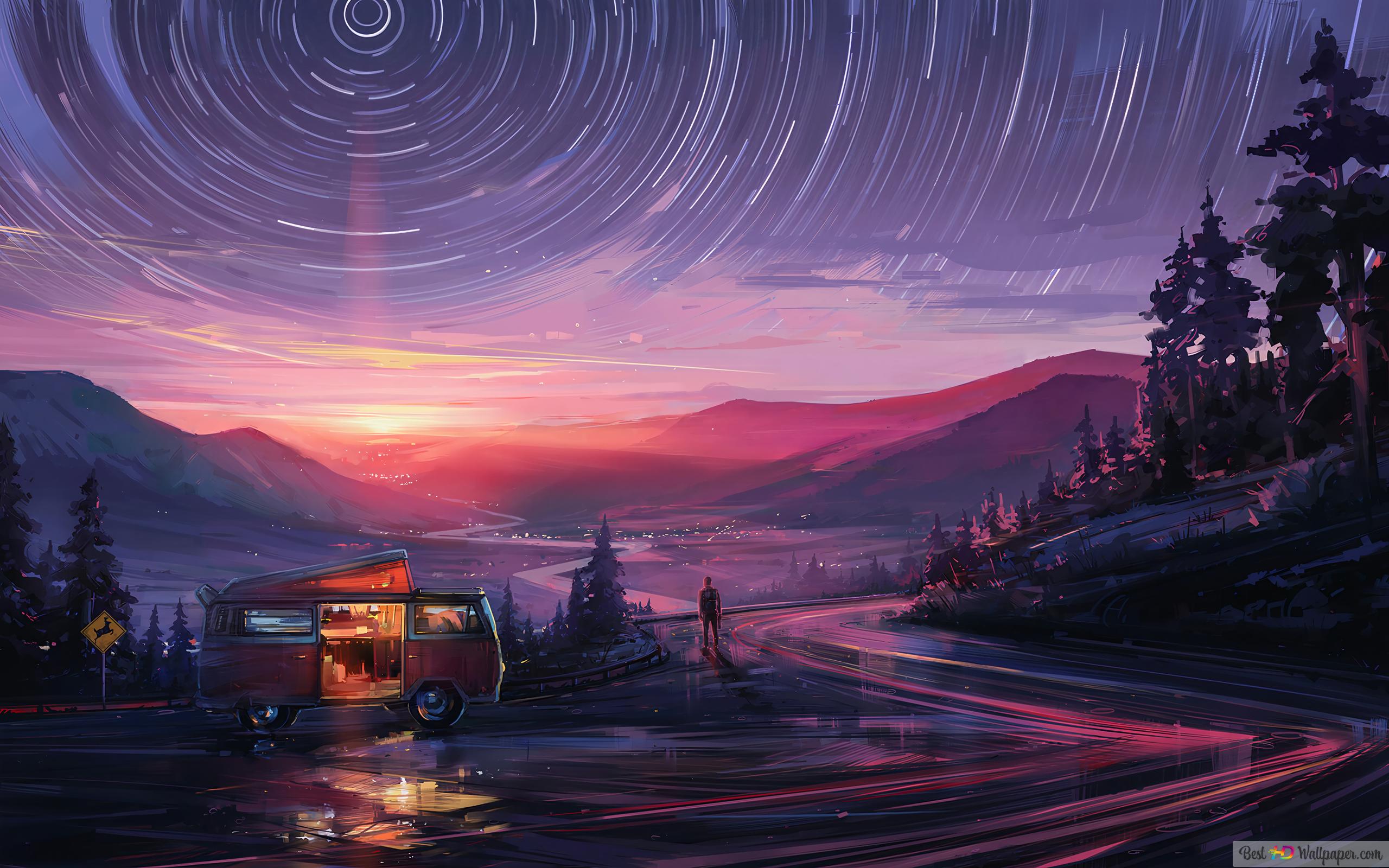 Camping in Nature 4K wallpaper download