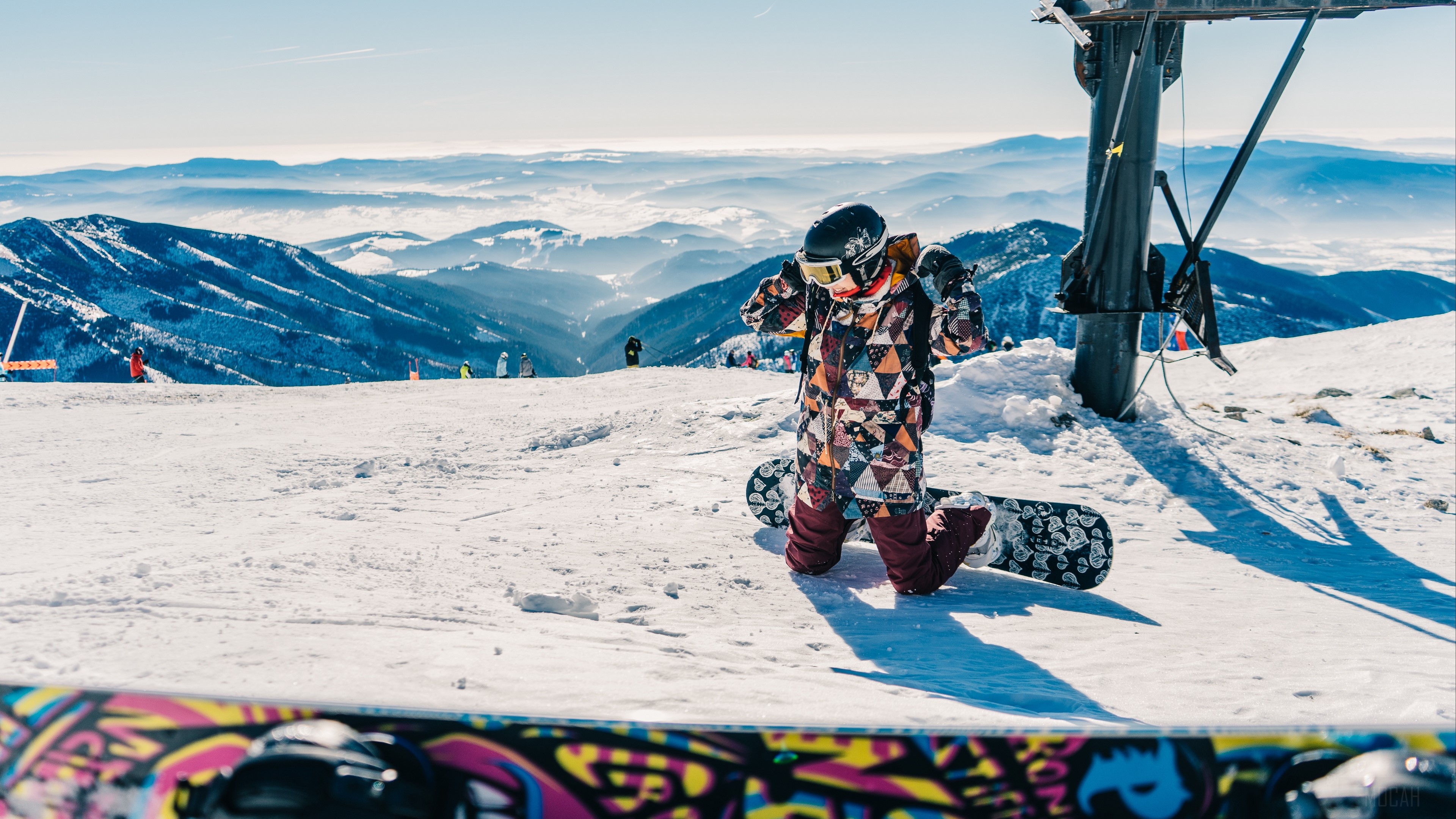 snowboarder, snowboarding, mountain, snow 4k Gallery HD Wallpaper