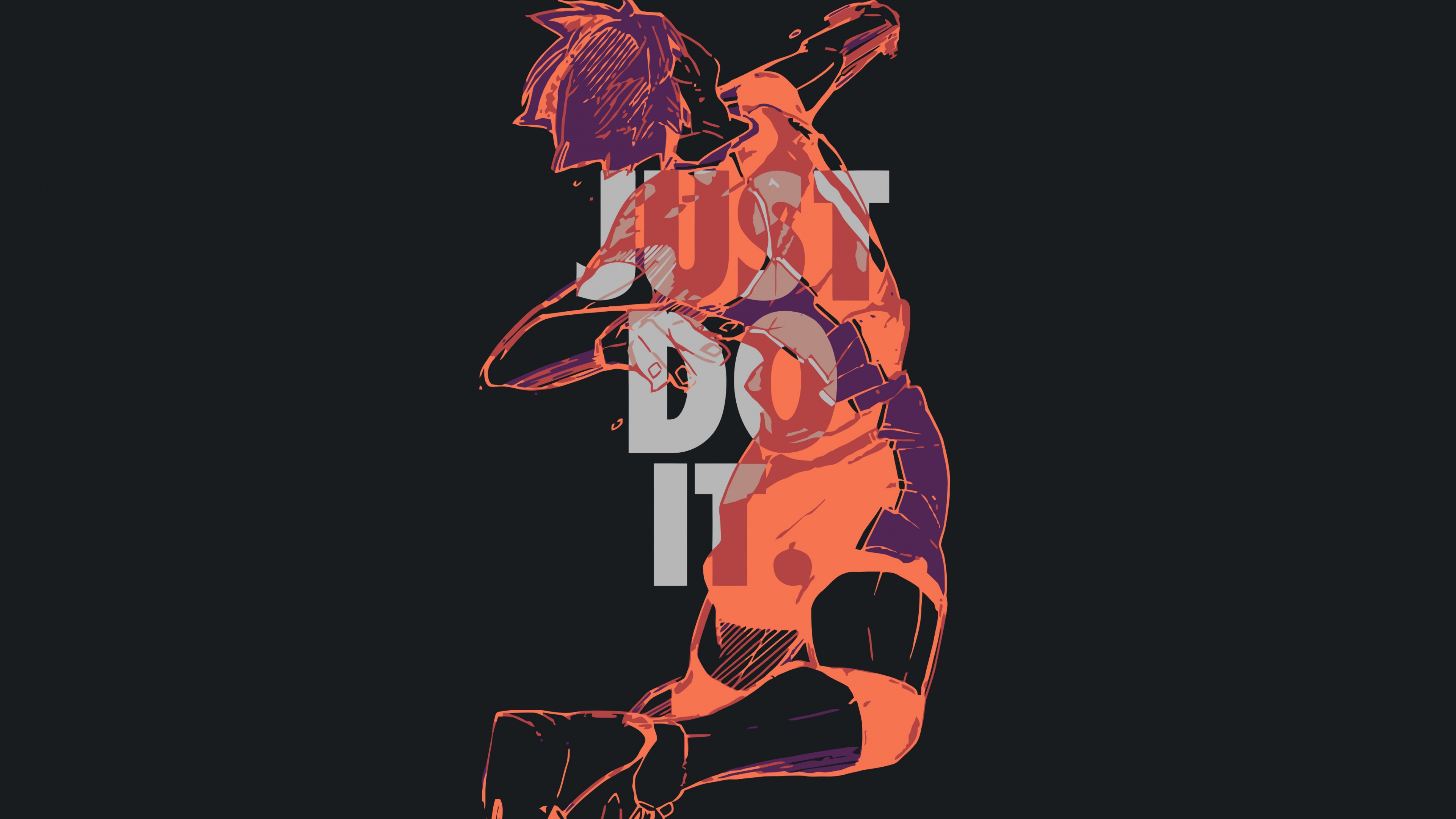 Just Do It Wallpaper 4K, Volleyball player