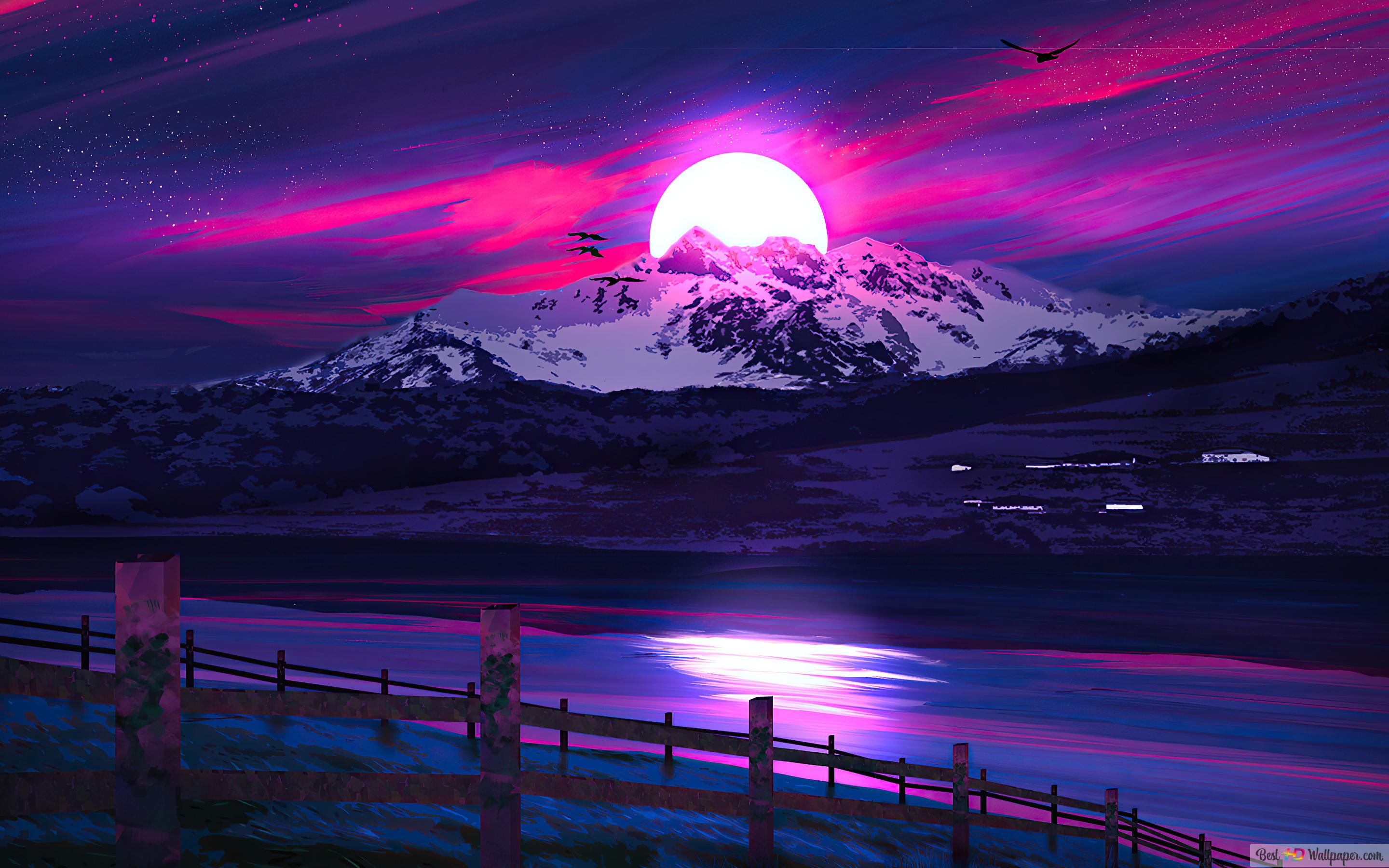 Night Mountain 4K wallpaper download