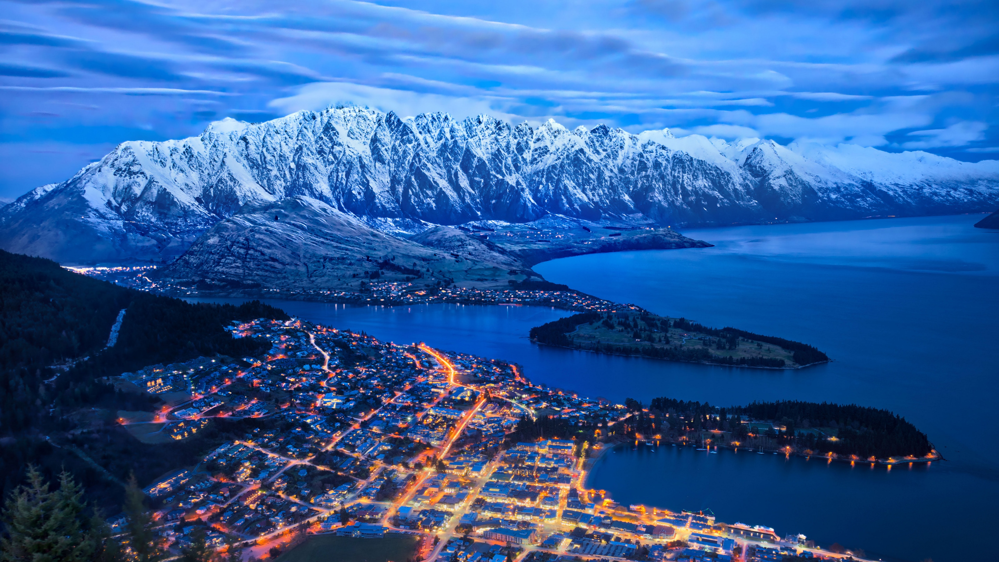 Lake Wakatipu Wallpaper 4K, Queenstown, New Zealand