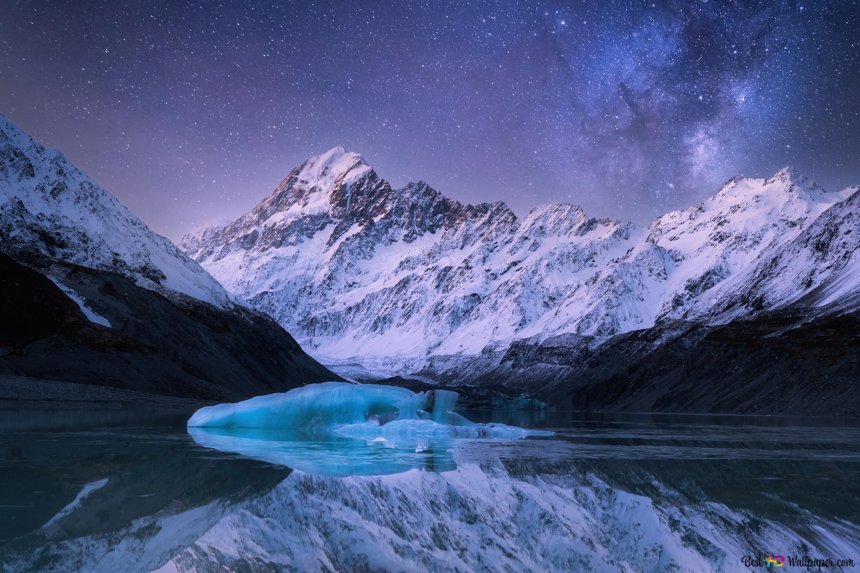 Mount Cook at New Zealand 4K wallpaper download