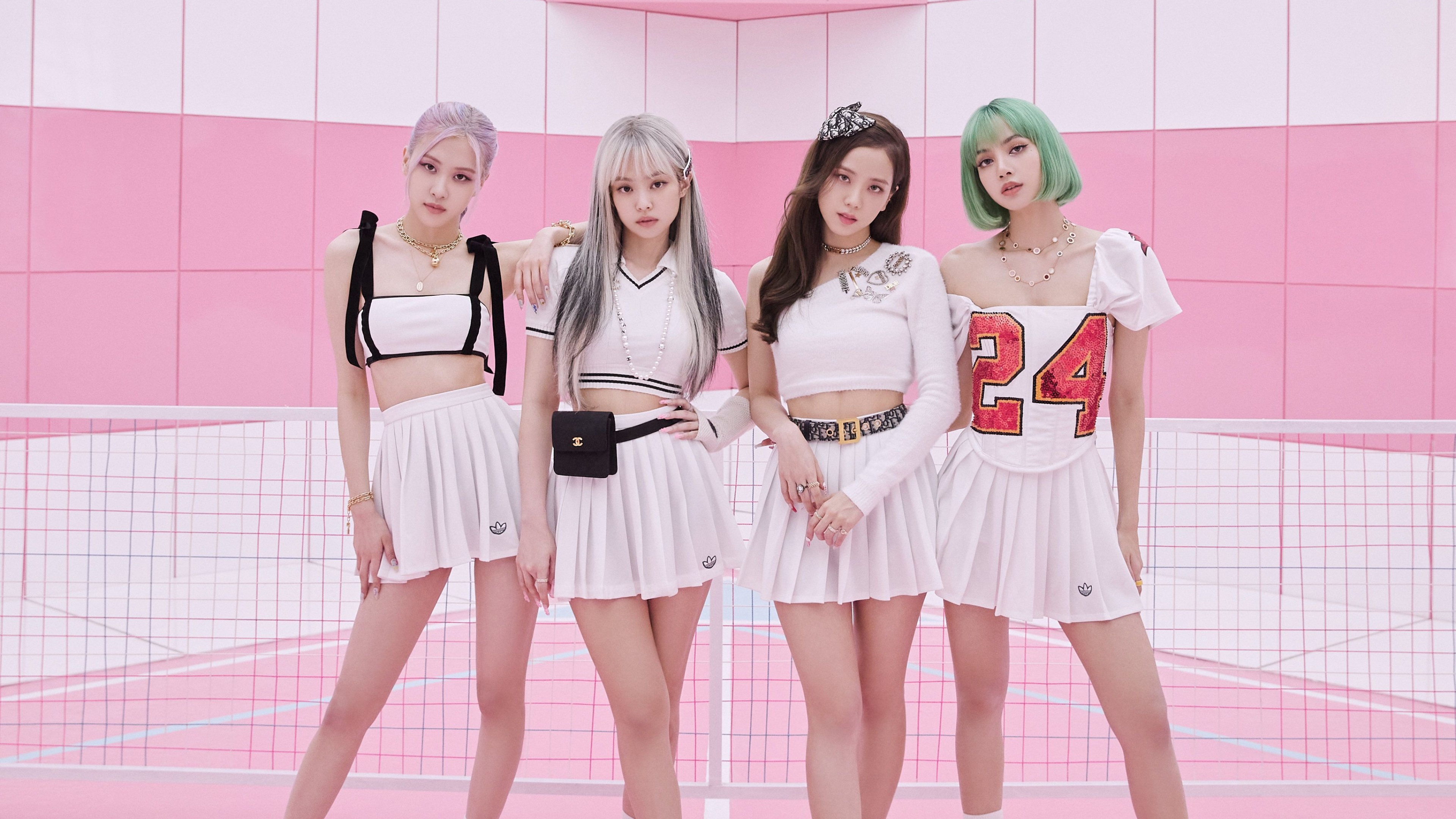 Blackpink Cream Wallpaper 4K, Jisoo, Jennie, Rose