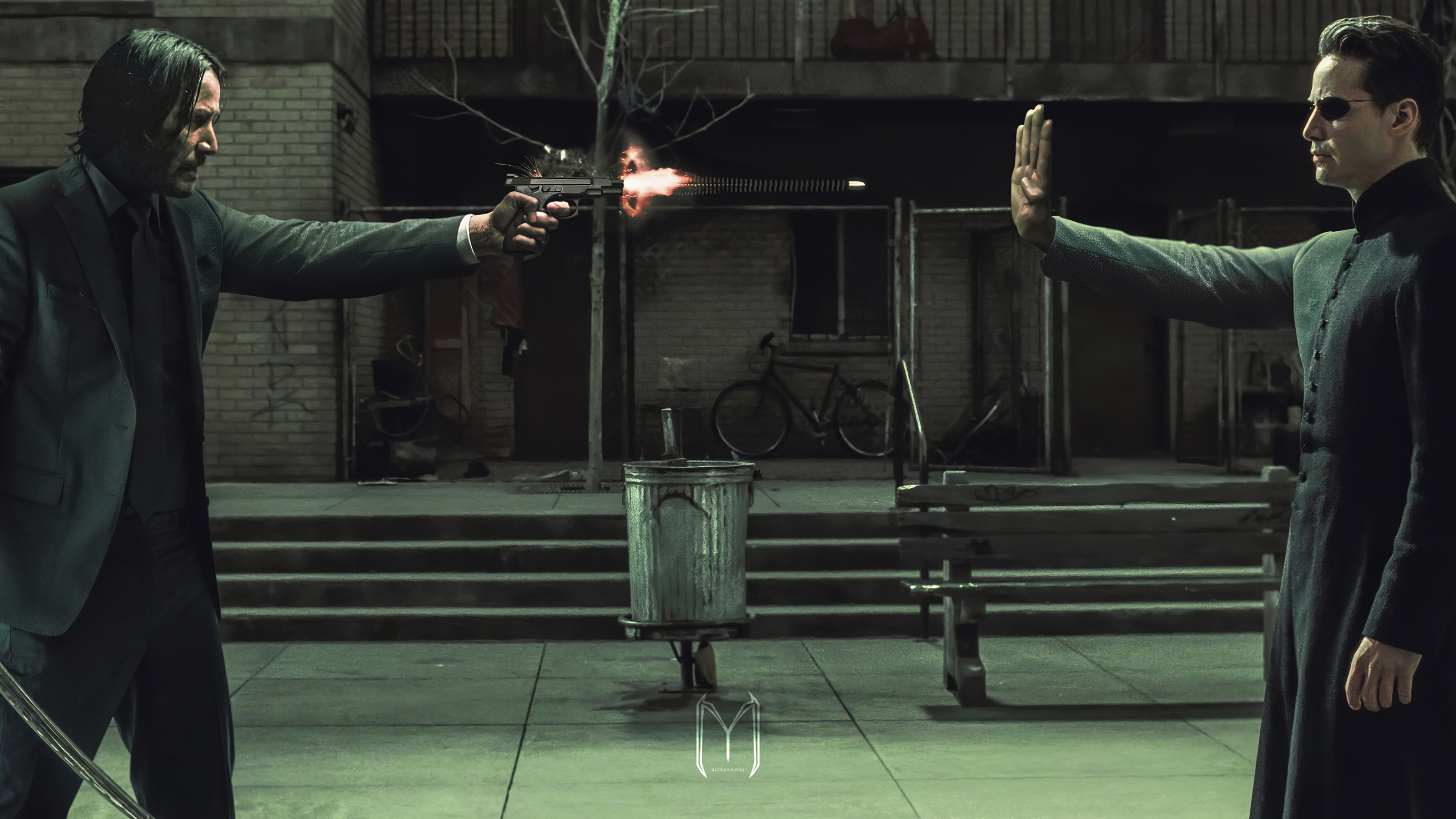 Wallpaper 4k John Wick 4 And Matrix 4 Wallpaper