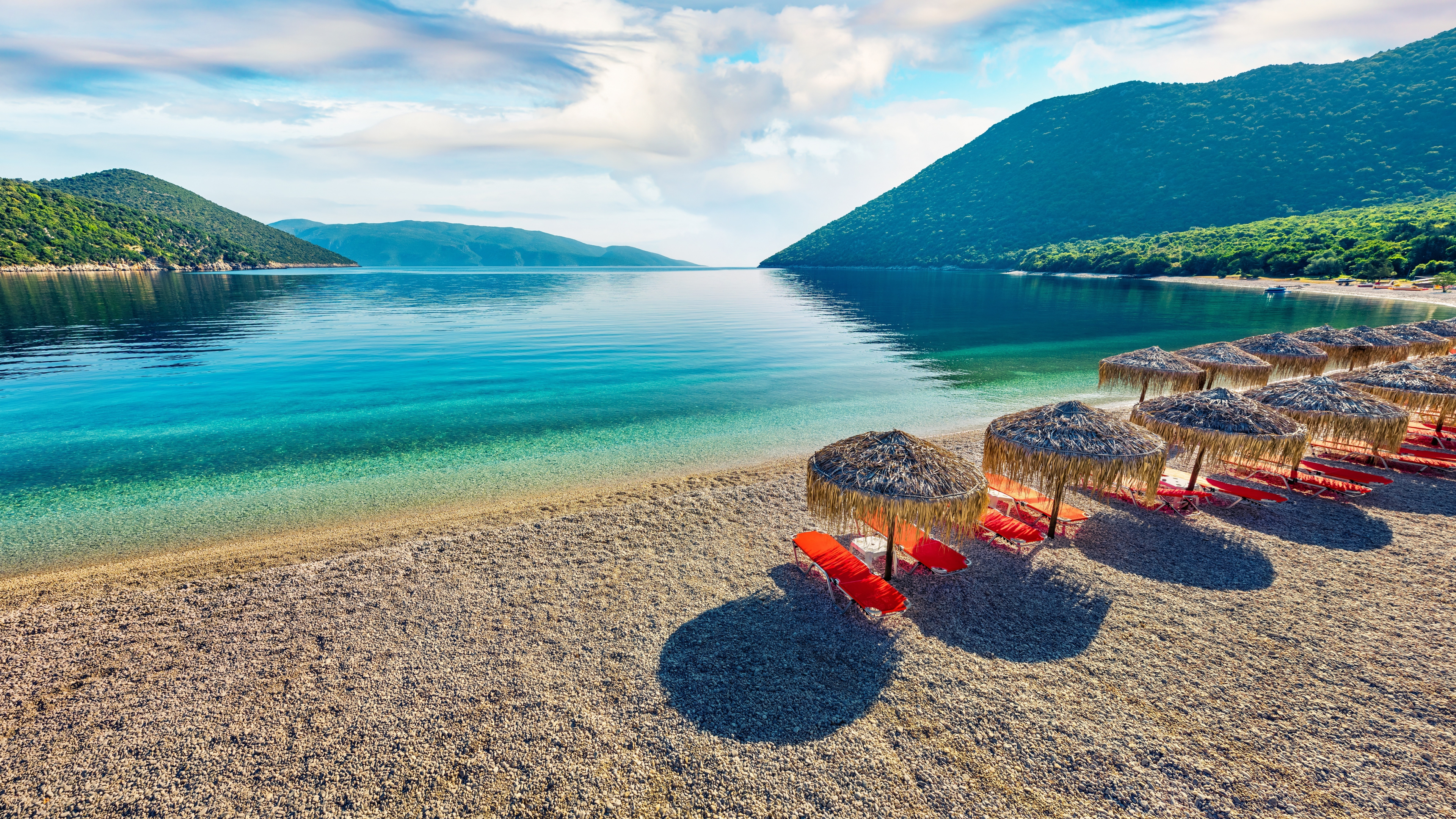 Download wallpaper 3840x2160 beach, calm summer, nature 4k wallpaper, uhd wallpaper, 16:9 widescreen 3840x2160 HD background, 27268