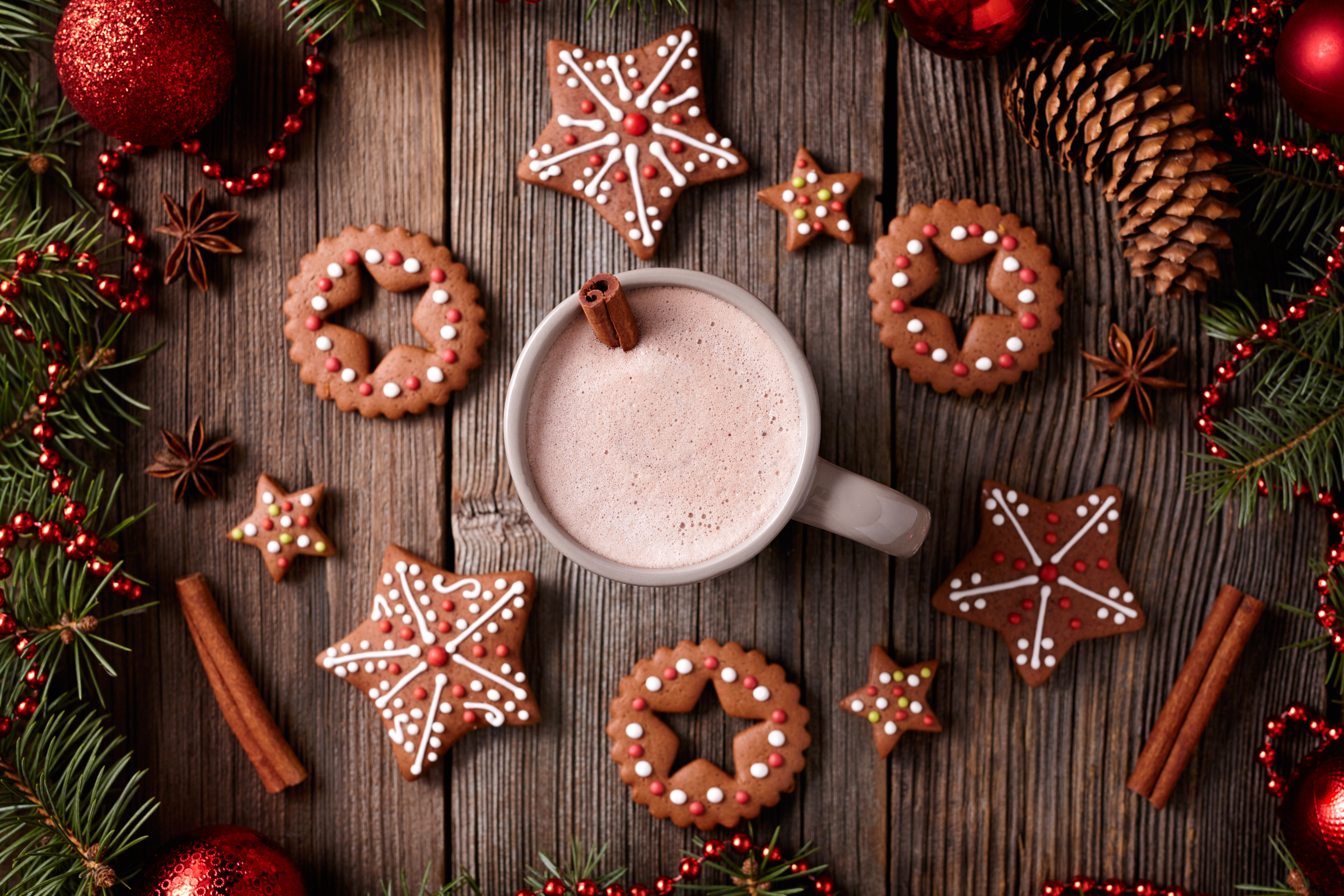 Wallpaper Hot Chocolate, Gingerbread Man, Gingerbread, Christmas Day, Christmas, Background Free Image