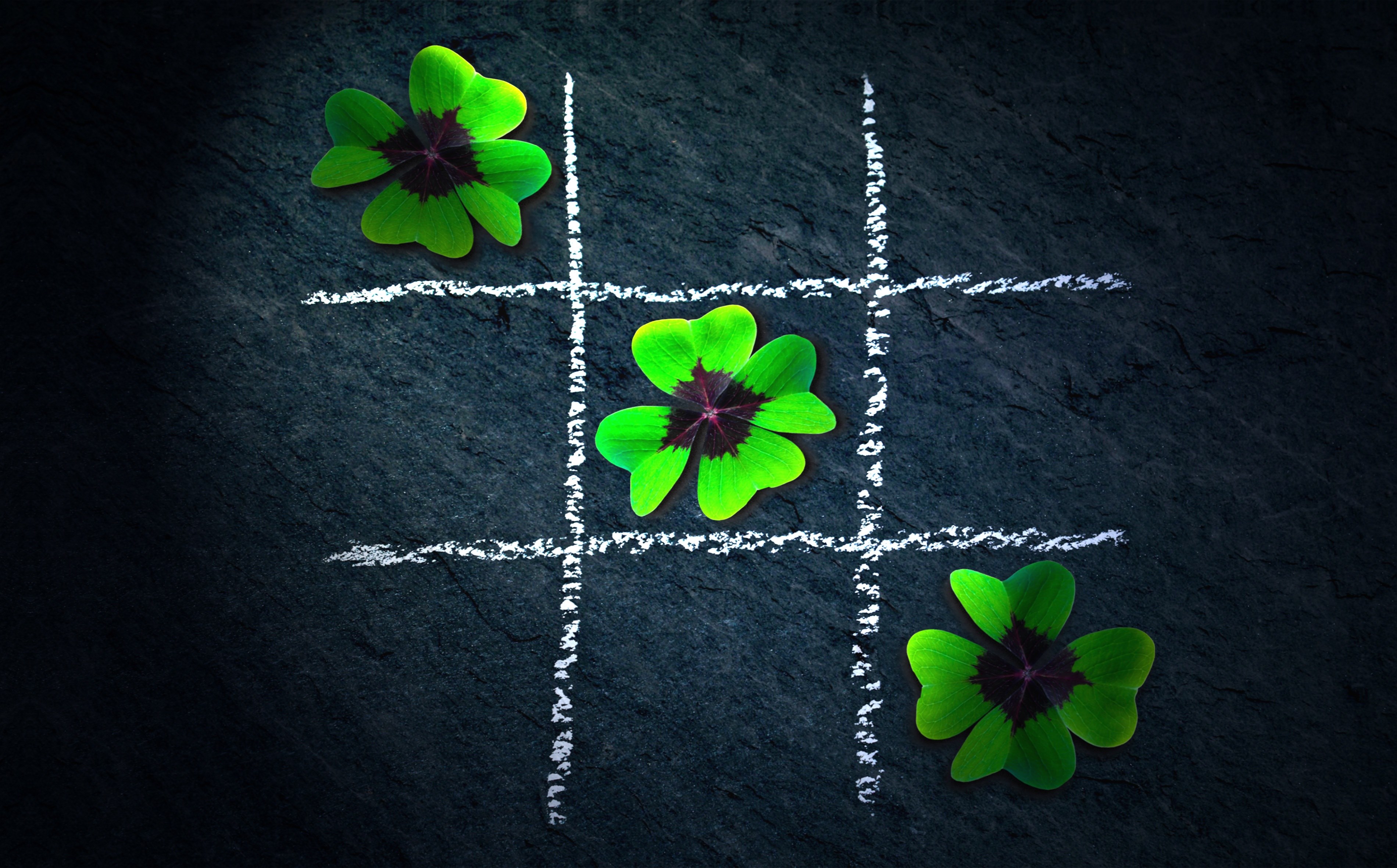 Wallpaper / klee four leaf clover lucky clover tic tac toe 4k wallpaper free download