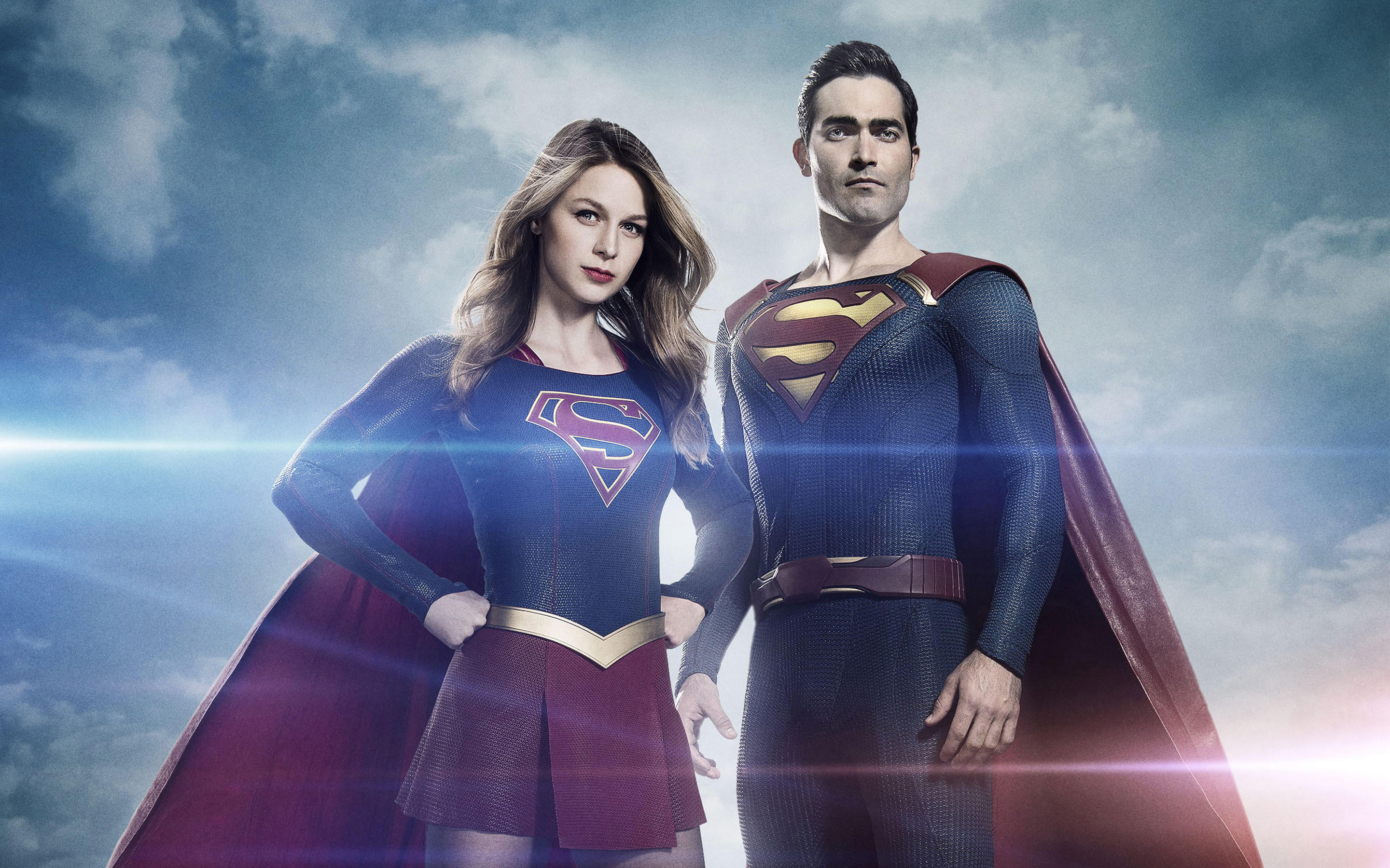 Supergirl Superman 4K HD wallpaper