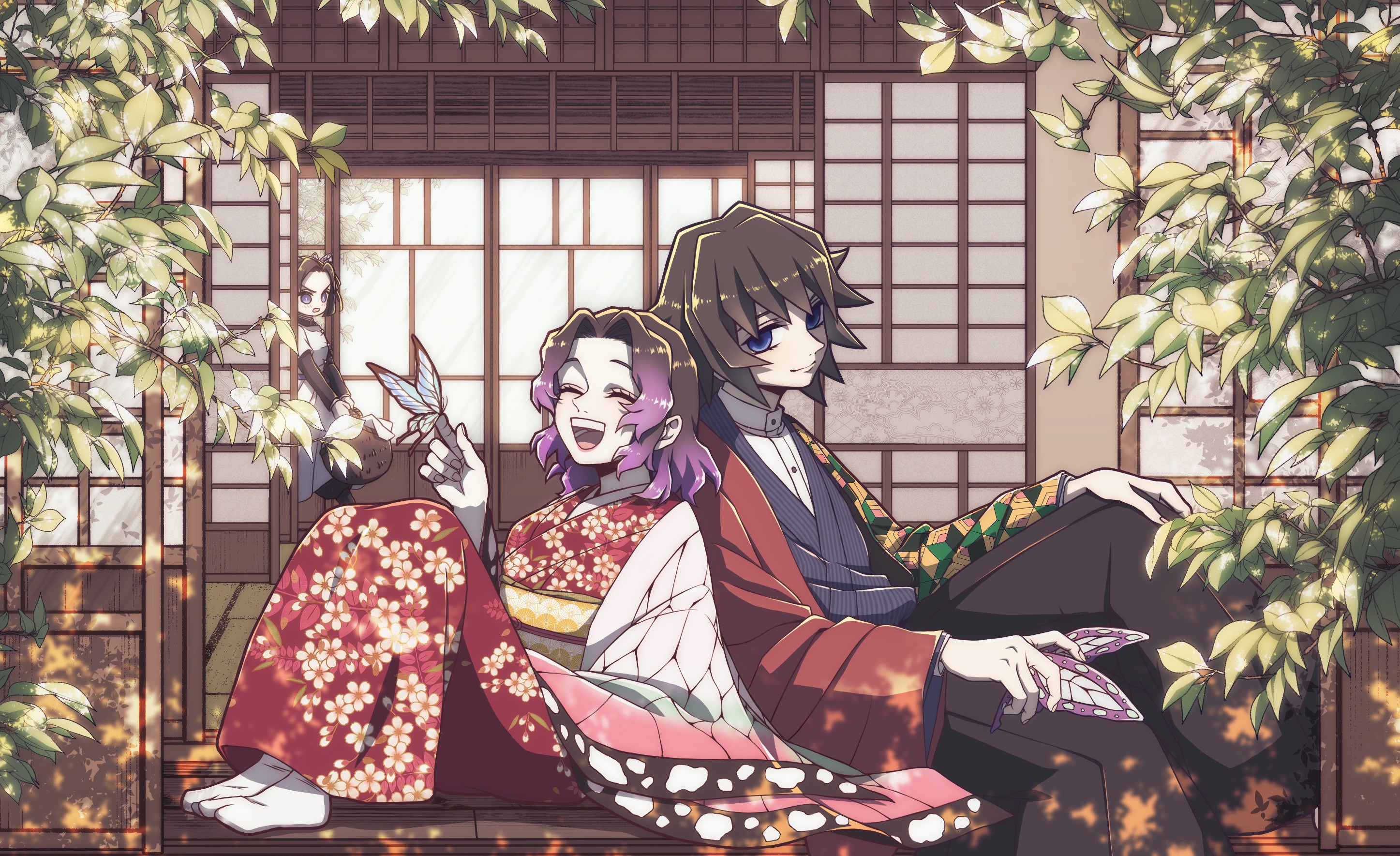 HD desktop wallpaper: Anime, Demon Slayer: Kimetsu No Yaiba, Giyuu Tomioka, Shinobu Kochou, Giyushino (Demon Slayer) download free picture