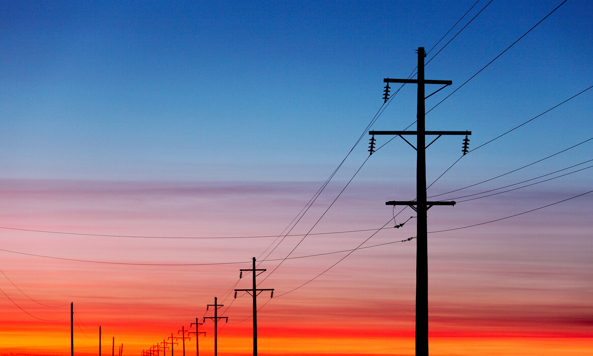 Power Lines at Sunset