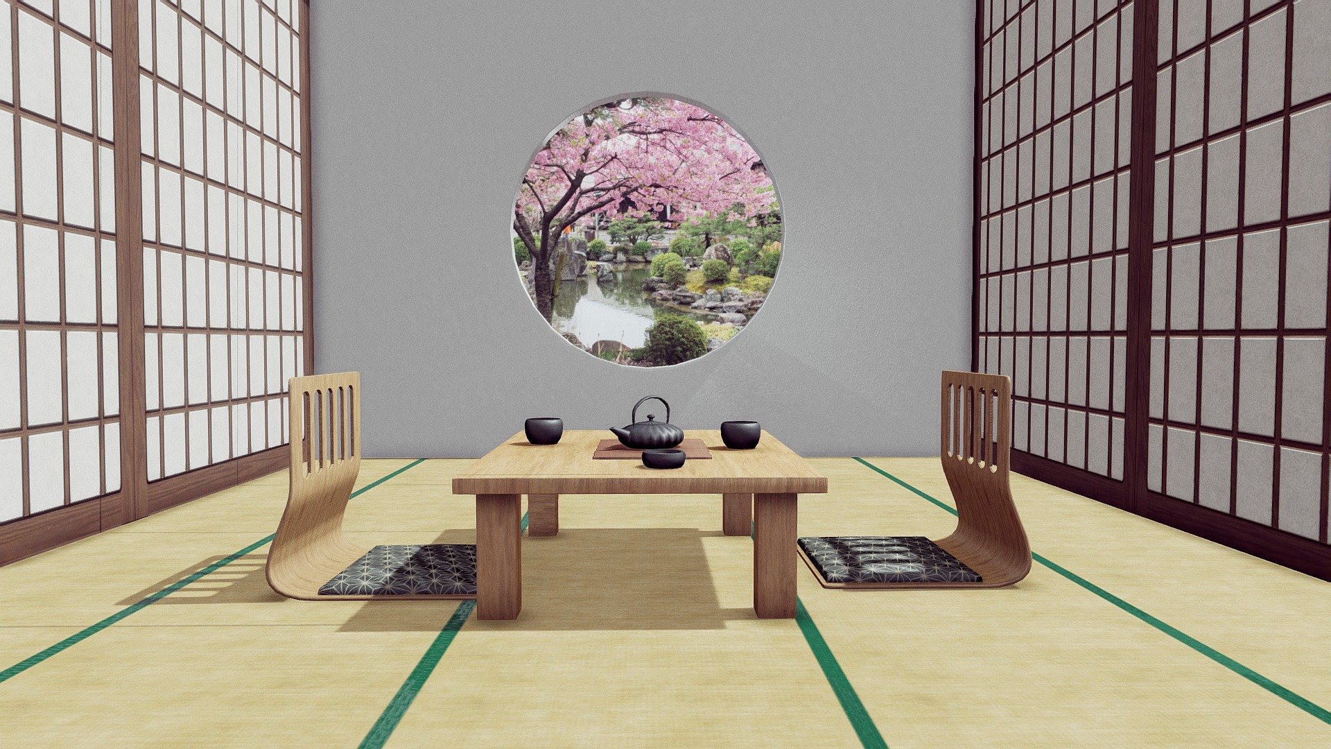 Japanese Room Royalty Free 3D model by msanjurj [226c250]
