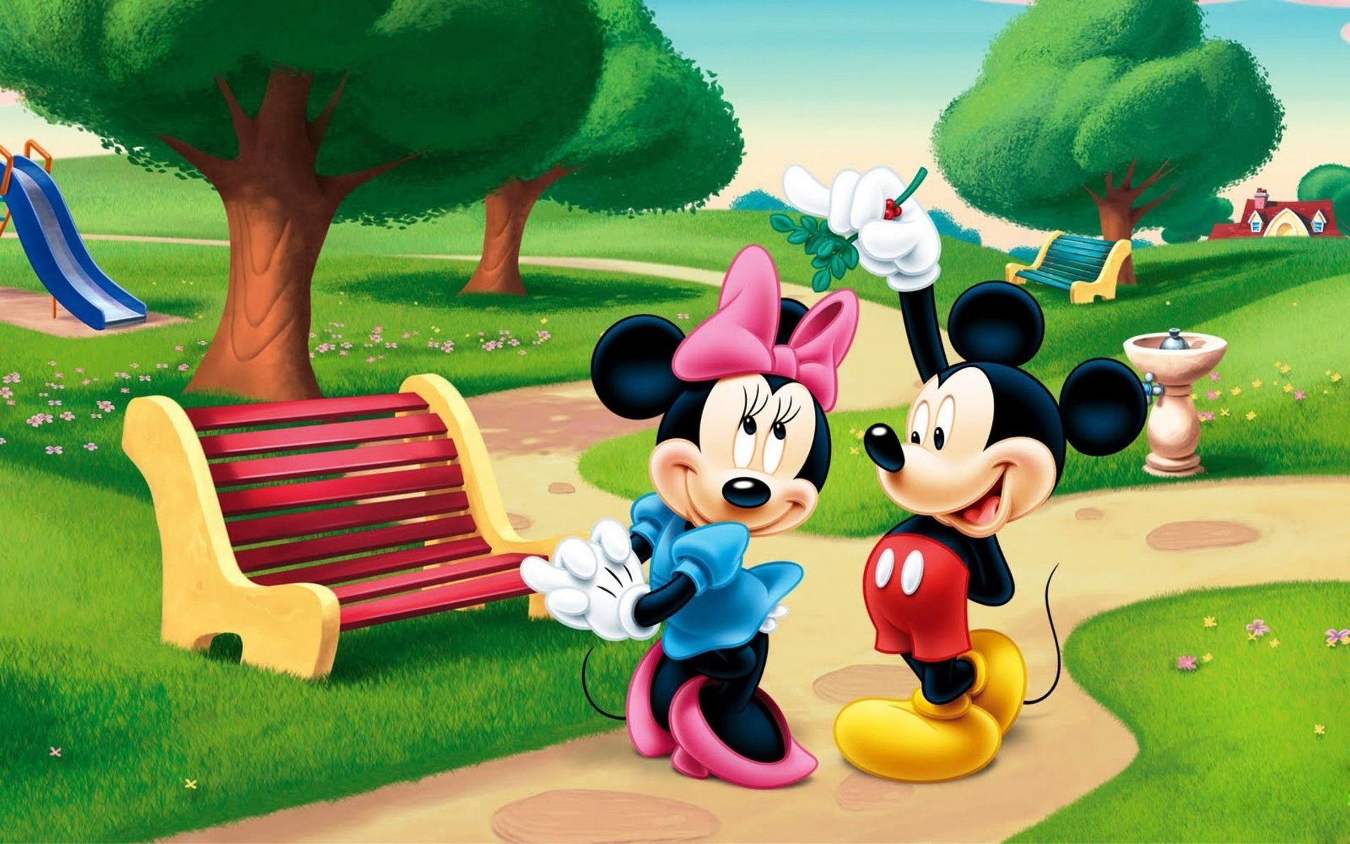 Minnie and Mickey Mouse Wallpaper