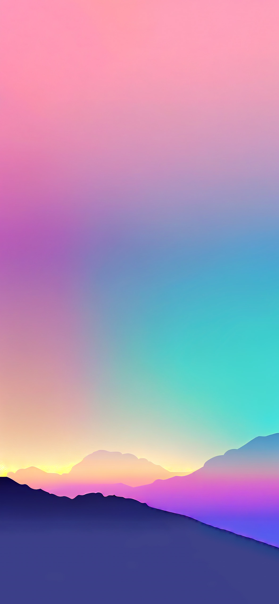 Mountains Pastel Gradient Wallpaper Aesthetic Wallpaper