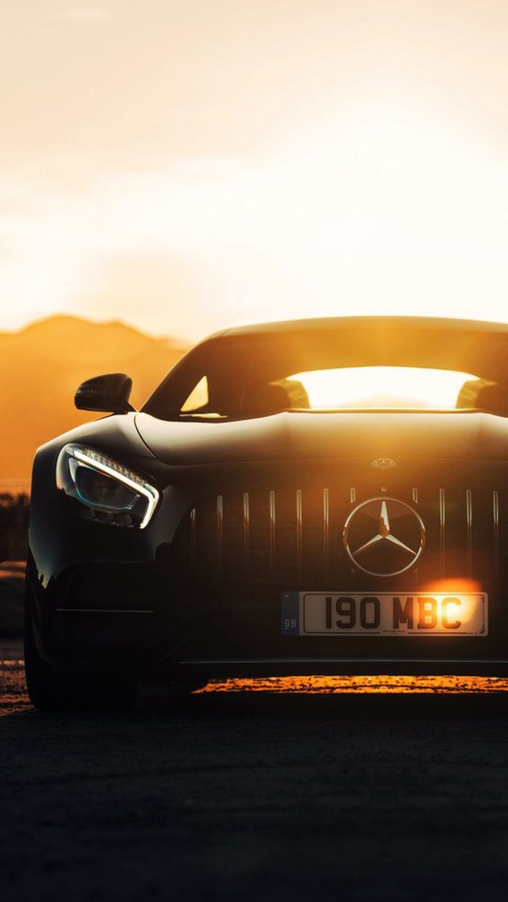 Mercedes AMG GT C Sports Car Sunset 4K