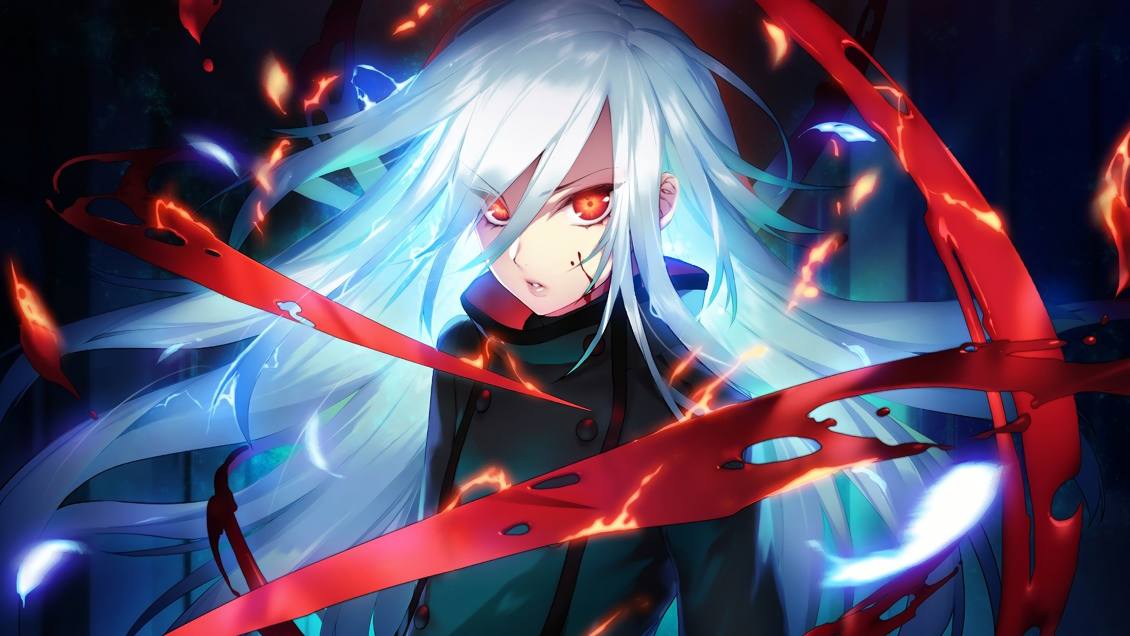 Anime, Red Eyes, 4K Gallery HD Wallpaper