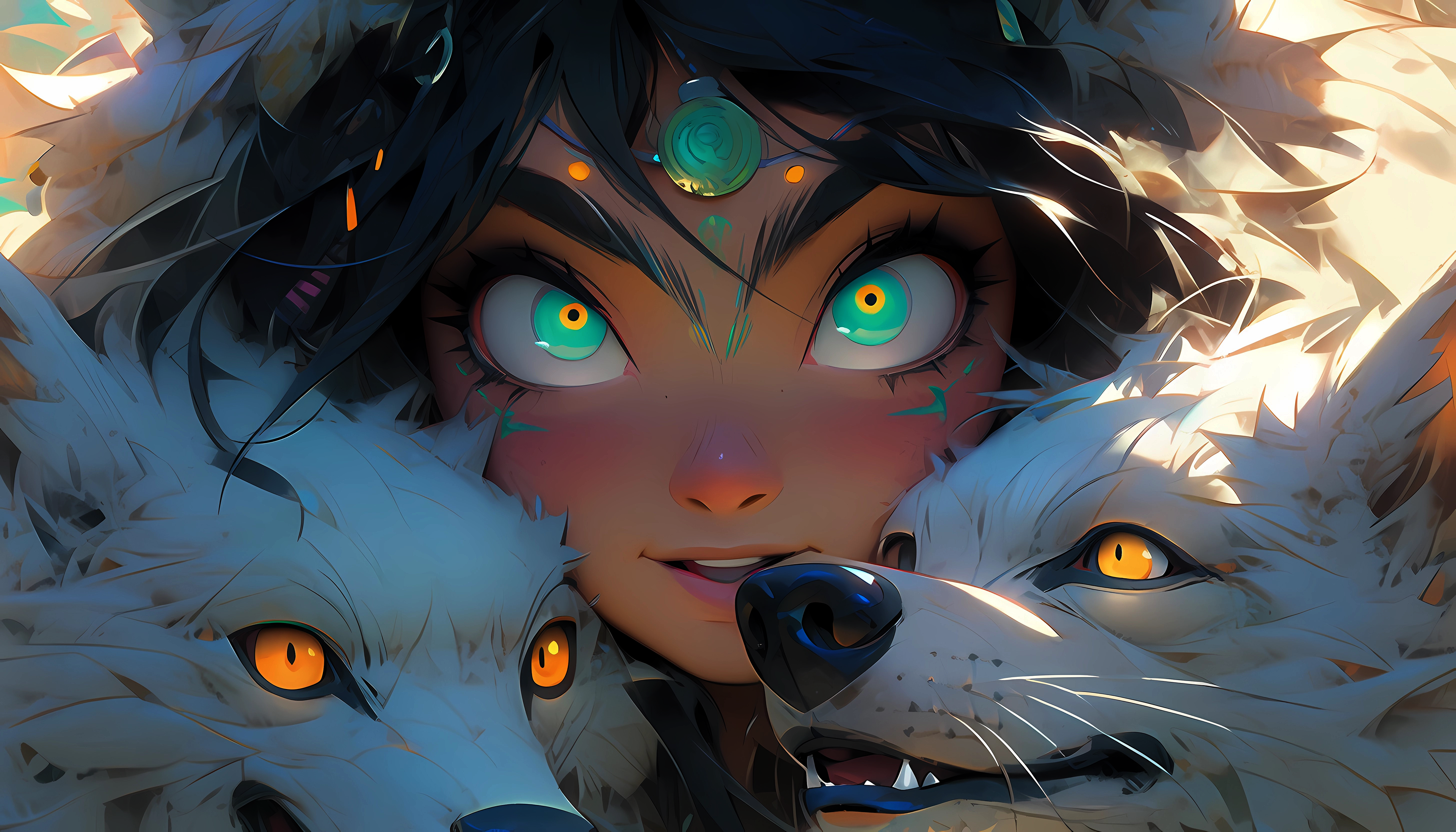 4K WALLPAPER GIRL SPIRIT OF THE FOREST