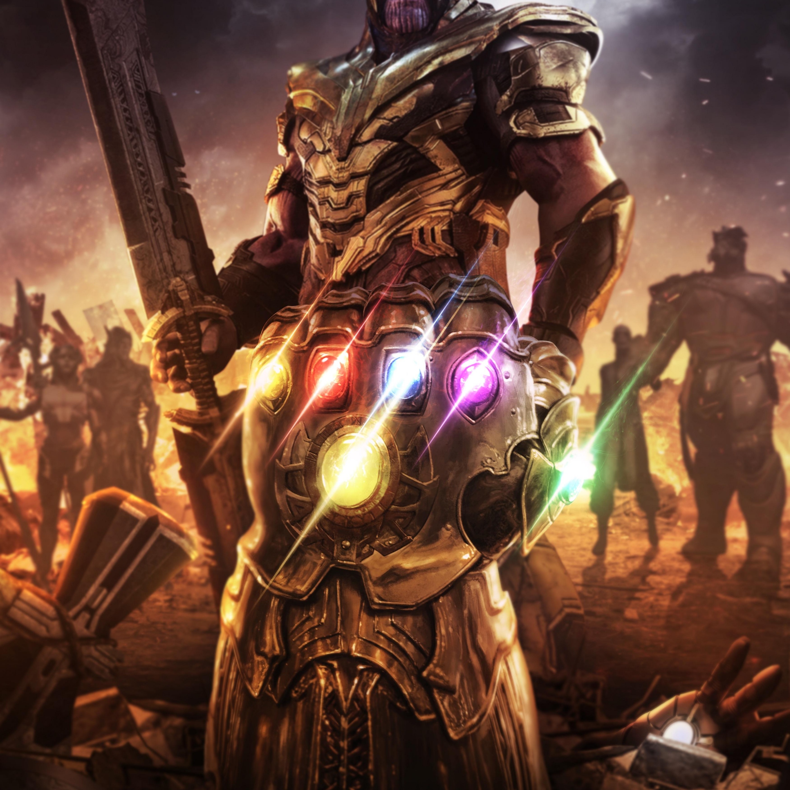 Infinity Gauntlet Wallpaper 4K, Thanos, Avengers: Endgame