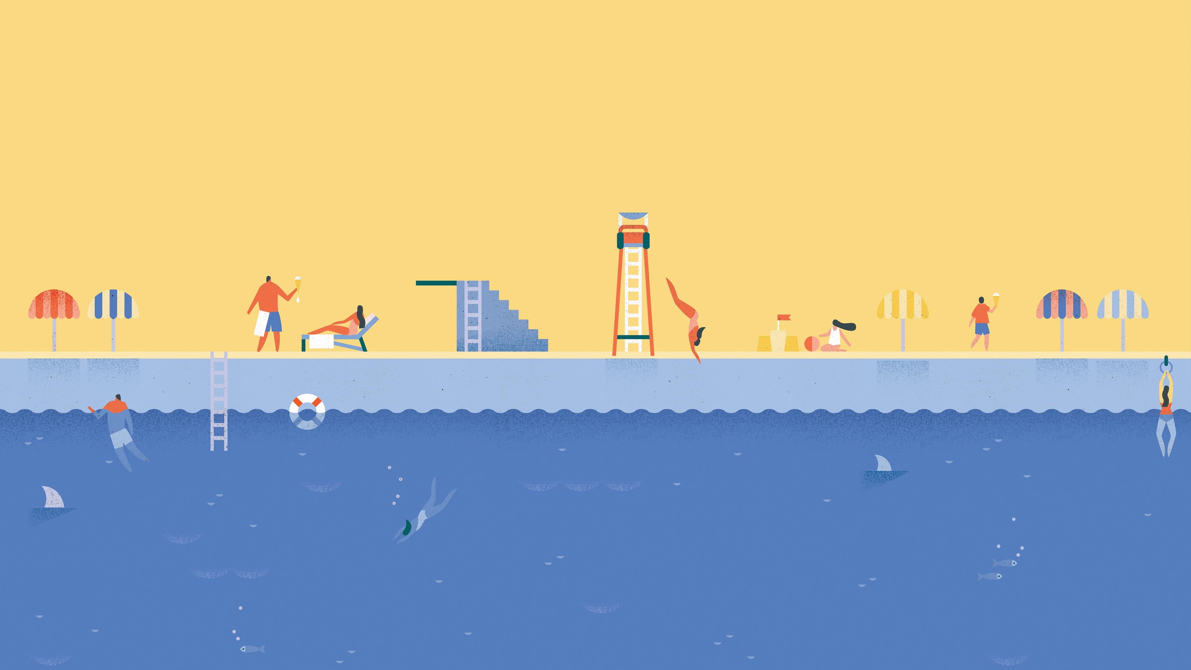 Wallpaper android, 4k, 5k, HD, wallpaper, pool, water, swimming, OS