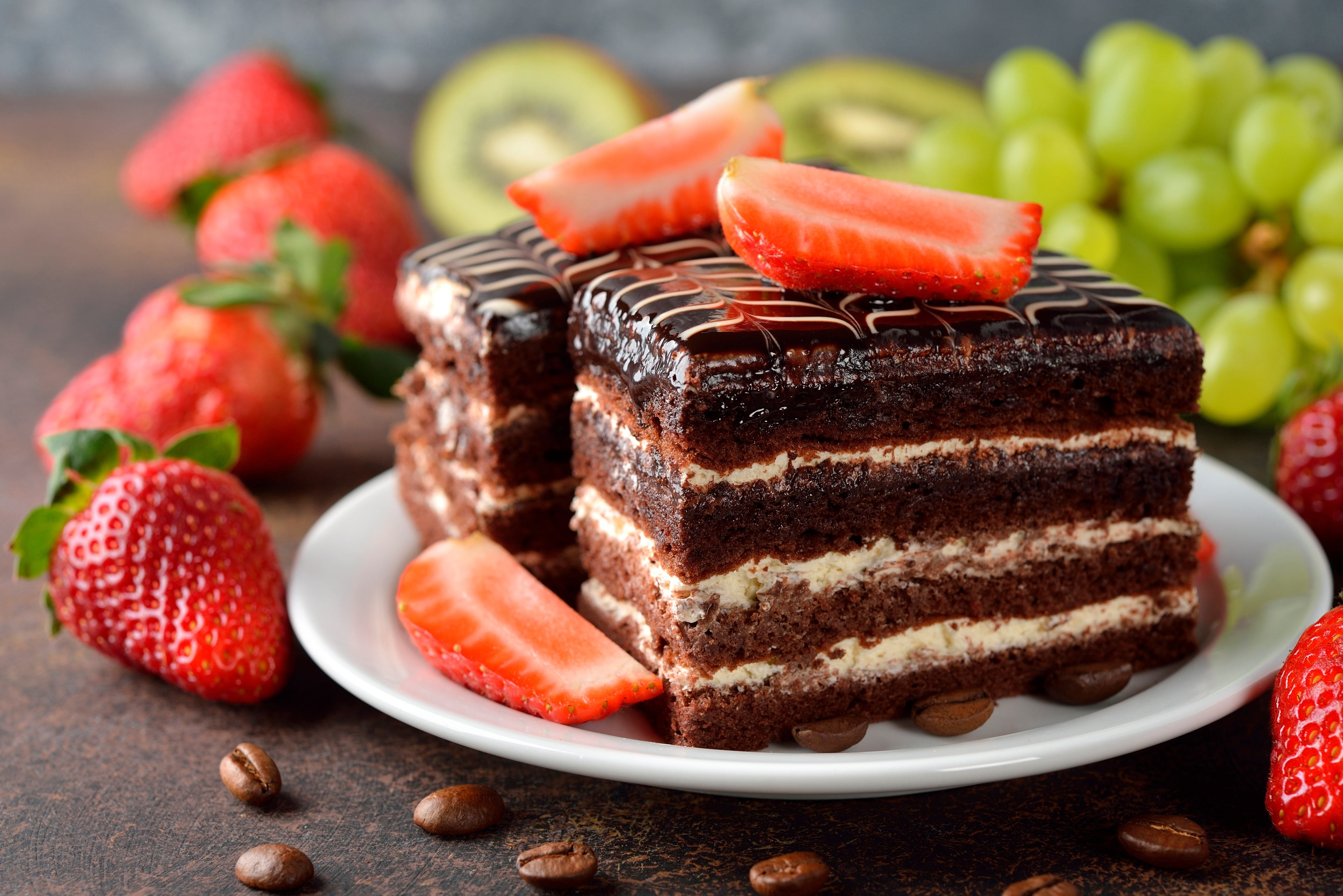 Wallpaper / Slice Of Cake, No People, Freshness, Still Life, Indoors, Sweet, Indulgence, Table, Ready To Eat, 4K, Cake, Food, Dessert 4k Free HD Desktop Wallpaper Background Free Download