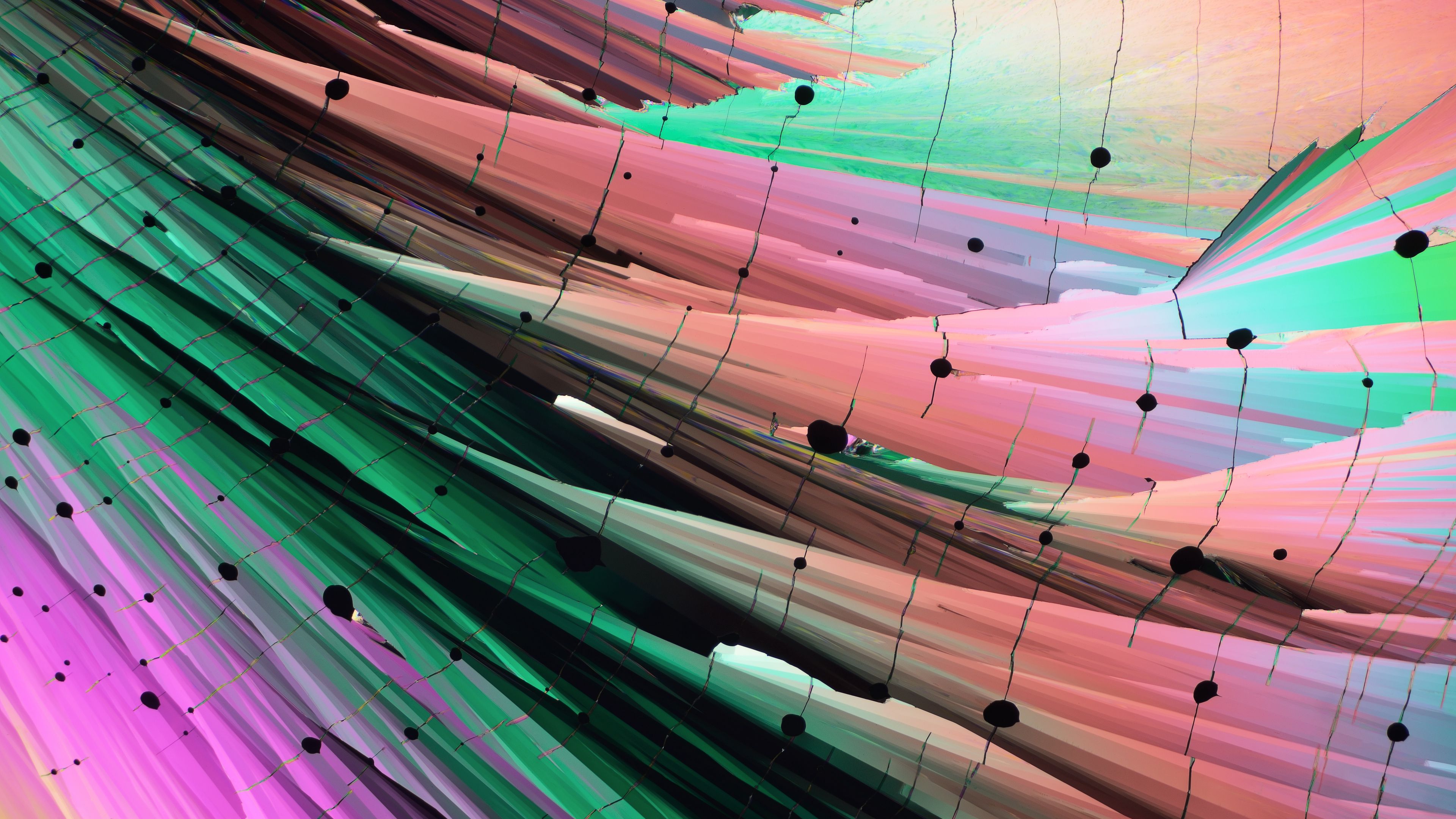 Download wallpaper 3840x2160 crystal, structure, colorful, abstraction 4k uhd 16:9 HD background